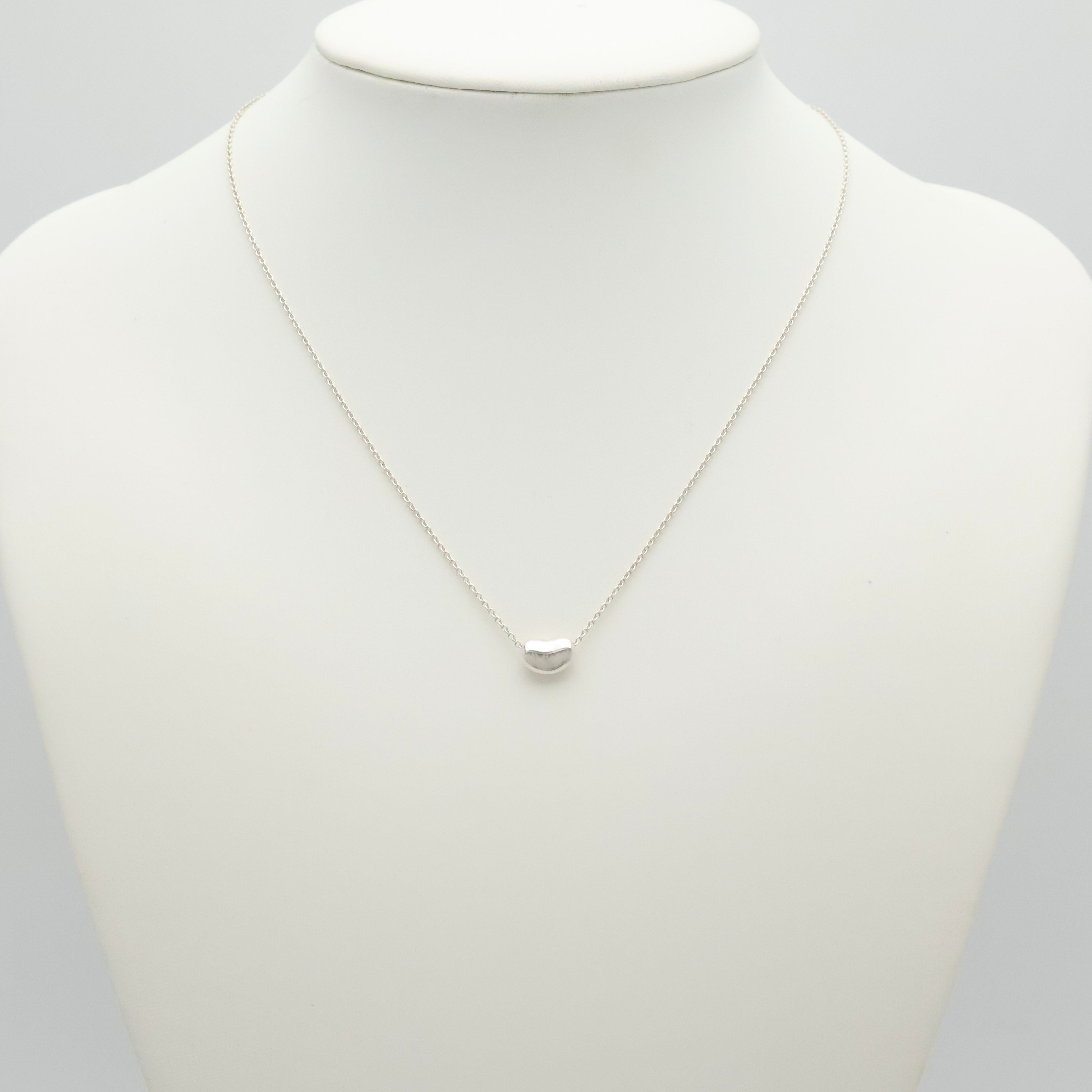  Tiffany & Co. Peretti Mini  Bean Necklace  Sterling Silver 925 