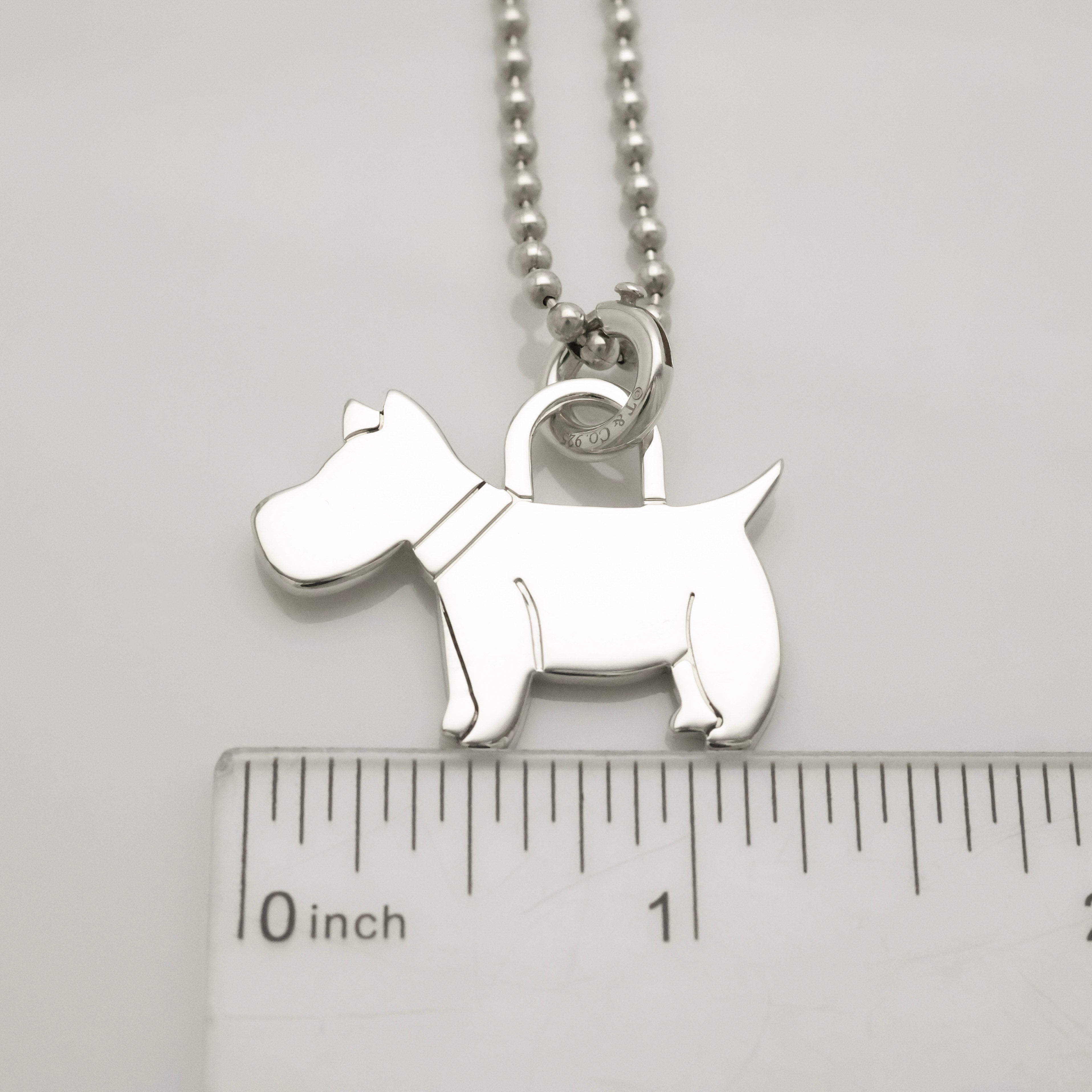 Tiffany & Co. Scottie Terrier Dog Necklacce Sterling Silver 925