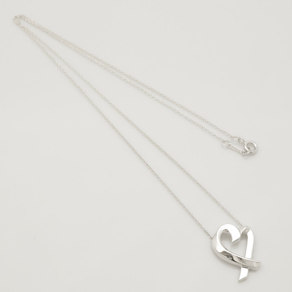 Tiffany & Co. Loving Heart Pendant Necklace Sterling Silver 925 
