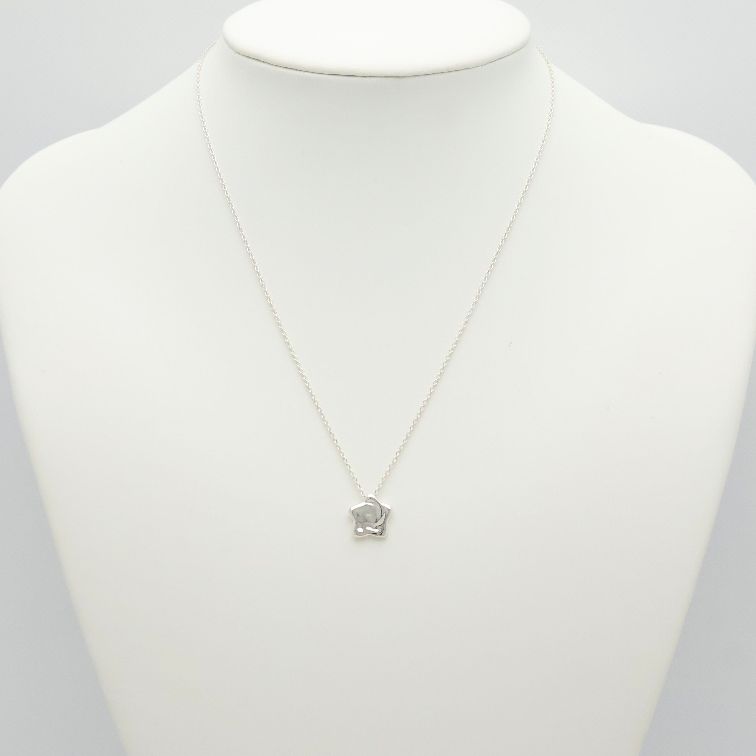  Tiffany & Co. Peretti Star Pendant Necklace Sterling Silver 925 