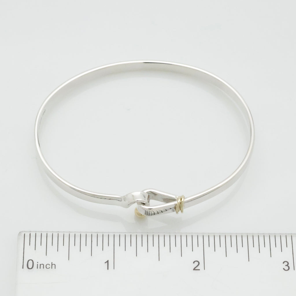 TIFFANY&Co. フック ＆ アイ バングル ブレスレット AG925 AU750