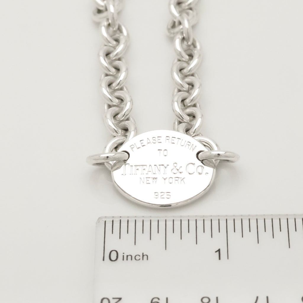 TIFFANY&Co. リターントゥ ティファニー オーバル タグ チャーム チェーン ブレスレット AG925