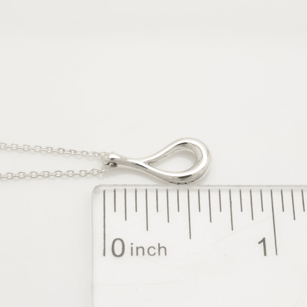  Tiffany & Co. Open Teardrop Necklace Pendant Sterling Silver 925 