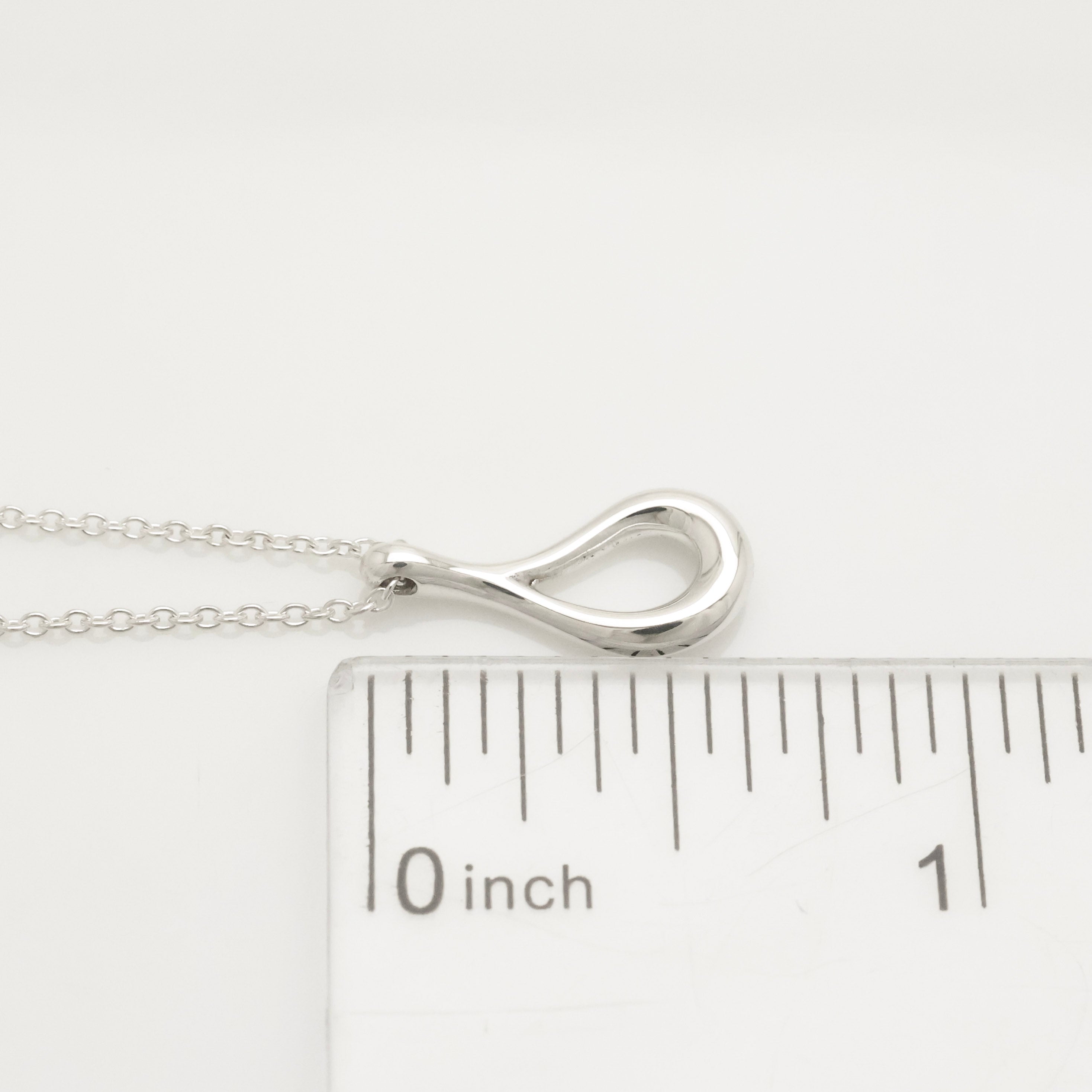  Tiffany & Co. Open Teardrop Necklace Pendant Sterling Silver 925 