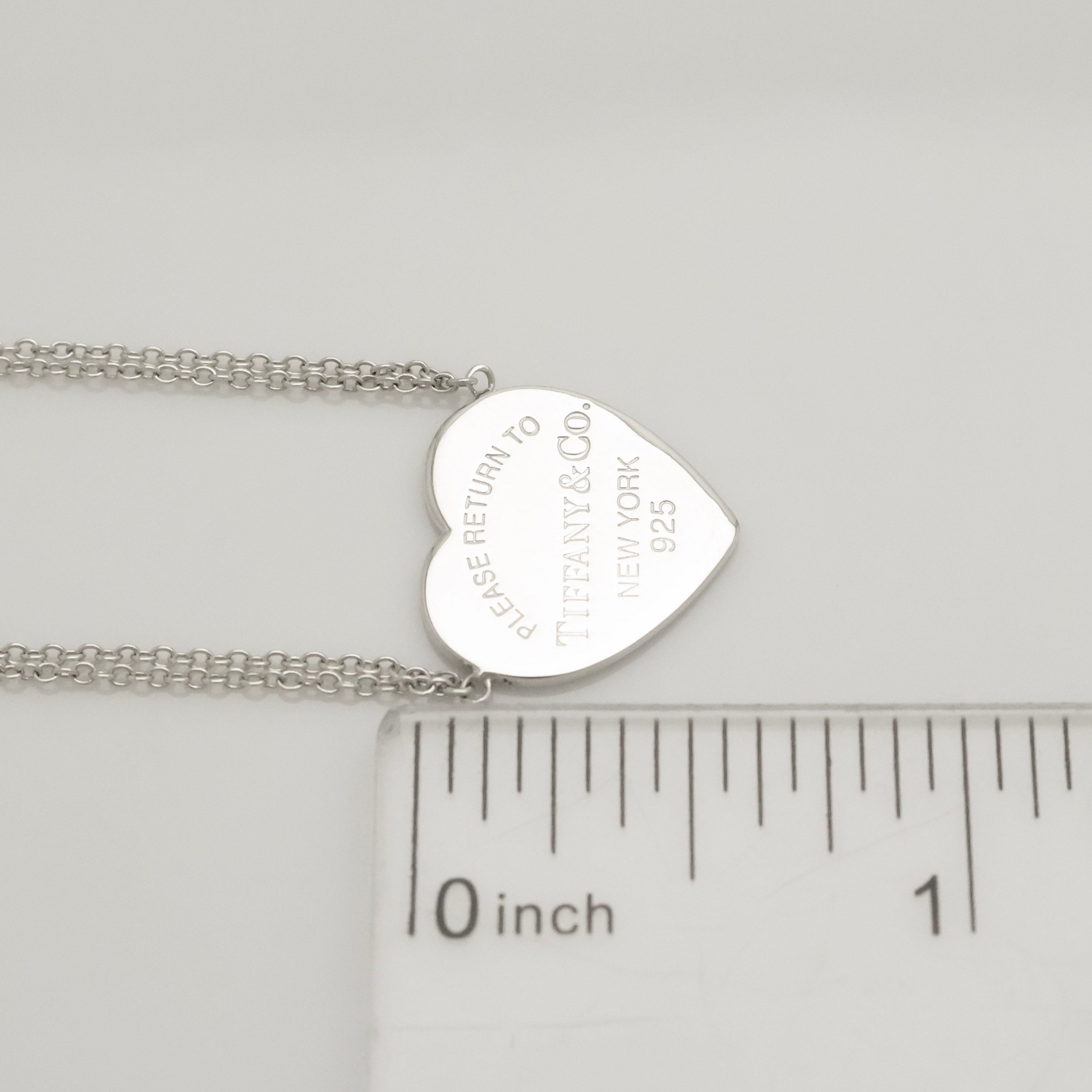 TIFFANY&Co. リターントゥ ティファニー スモール ハート タグ ダブル チェーン ネックレス AG925