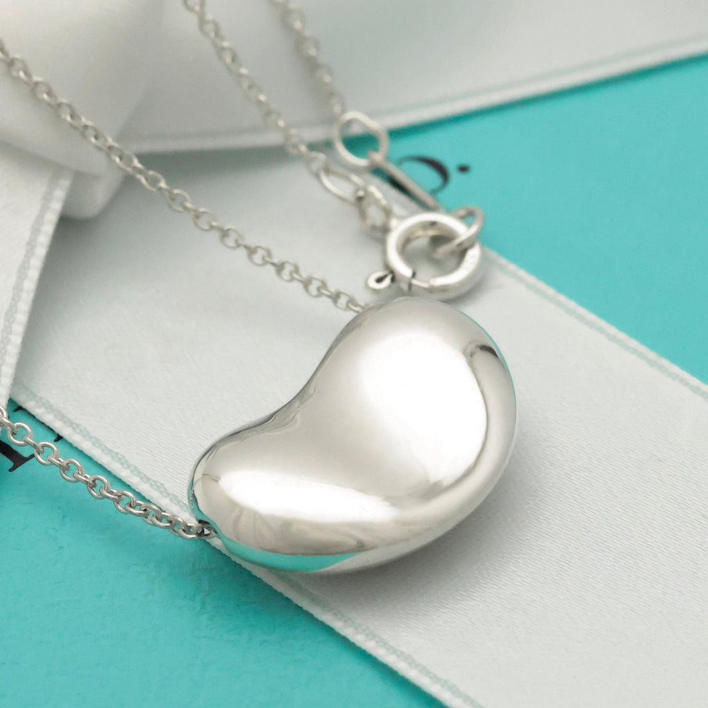  Tiffany & Co. Peretti Large Bean Necklace Sterling Silver 925 
