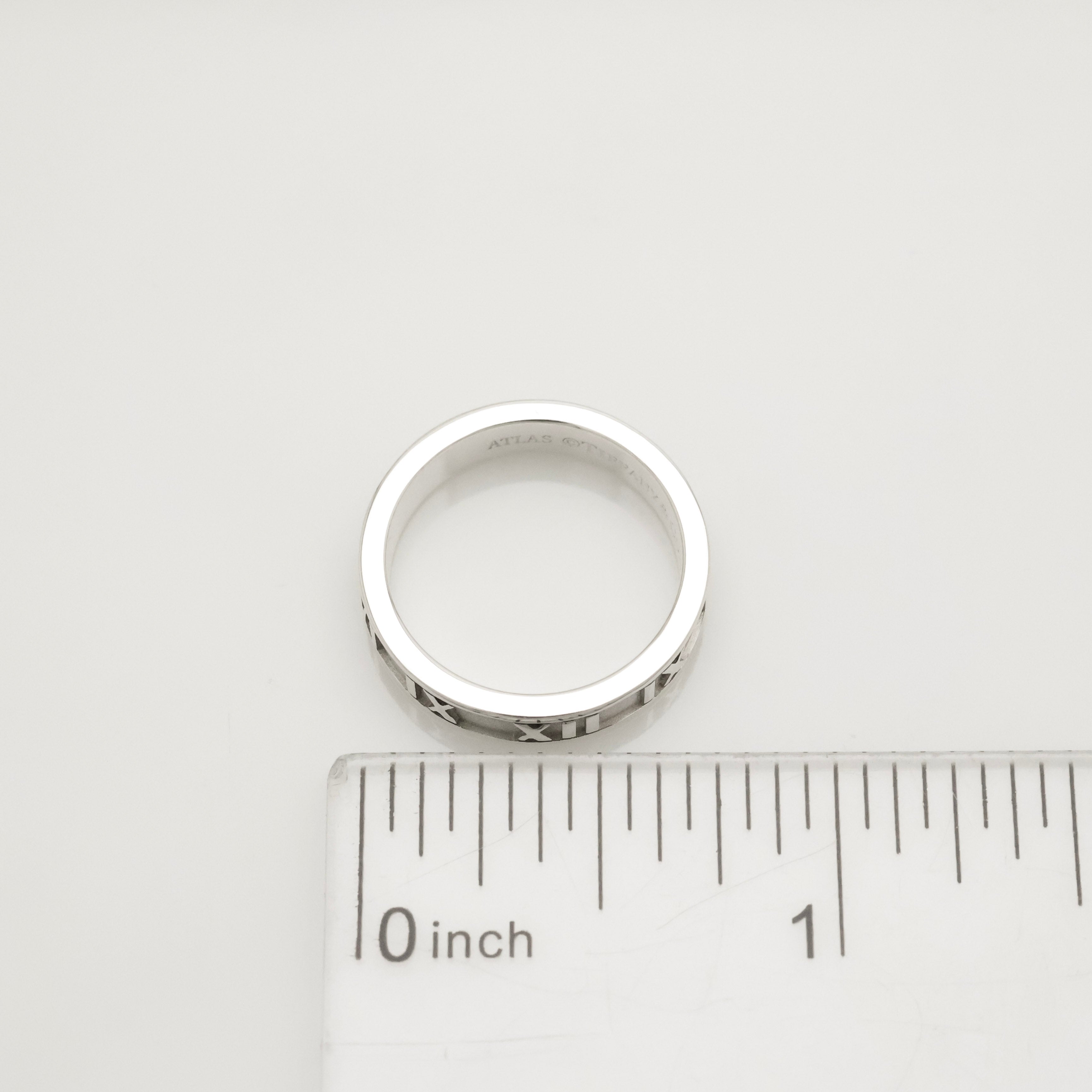 Tiffany & Co. Atlas Ring Size US 5.25 Sterling Silver 925