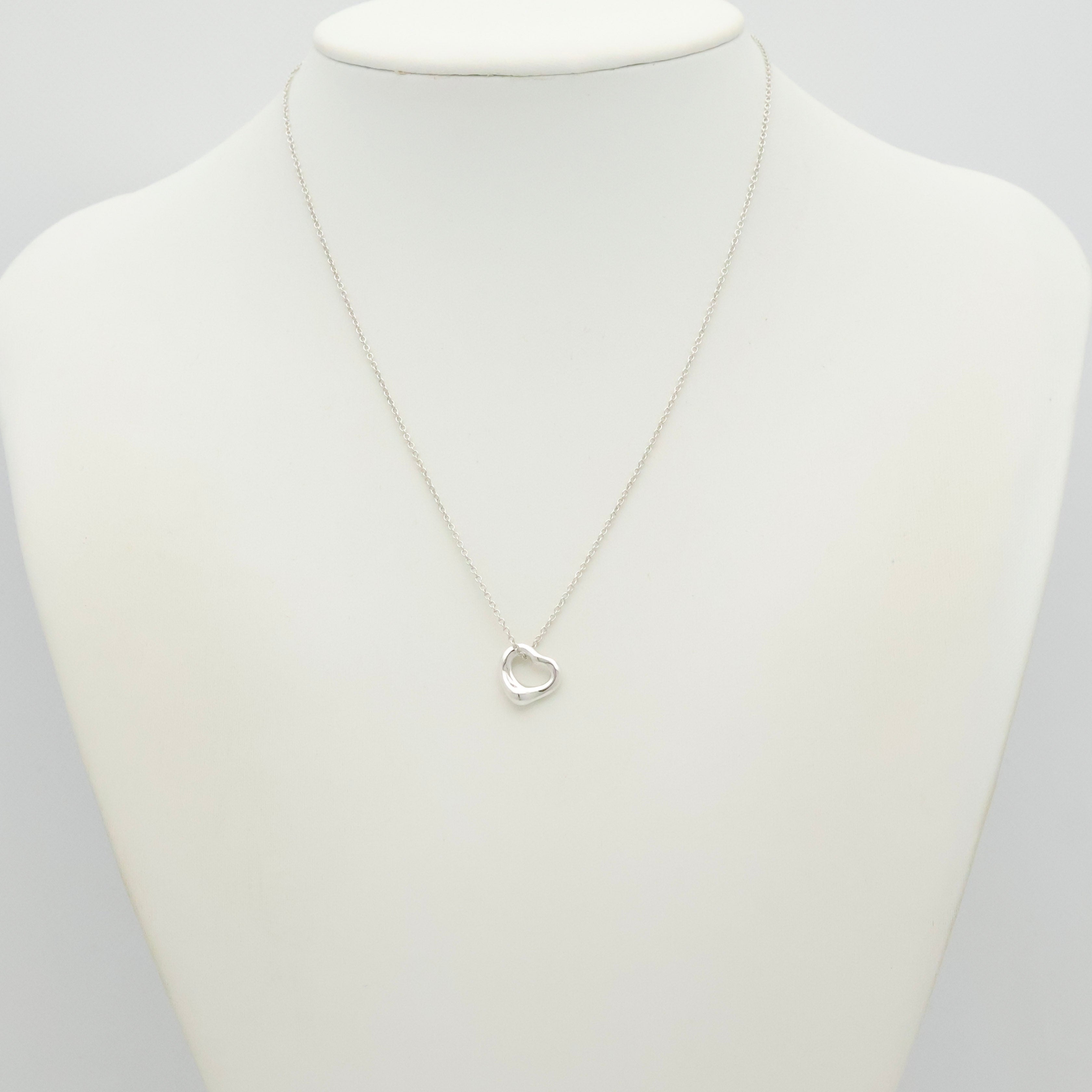 TIFFANY&Co. オープンハート 11mm エルサペレッティ ネックレス AG925