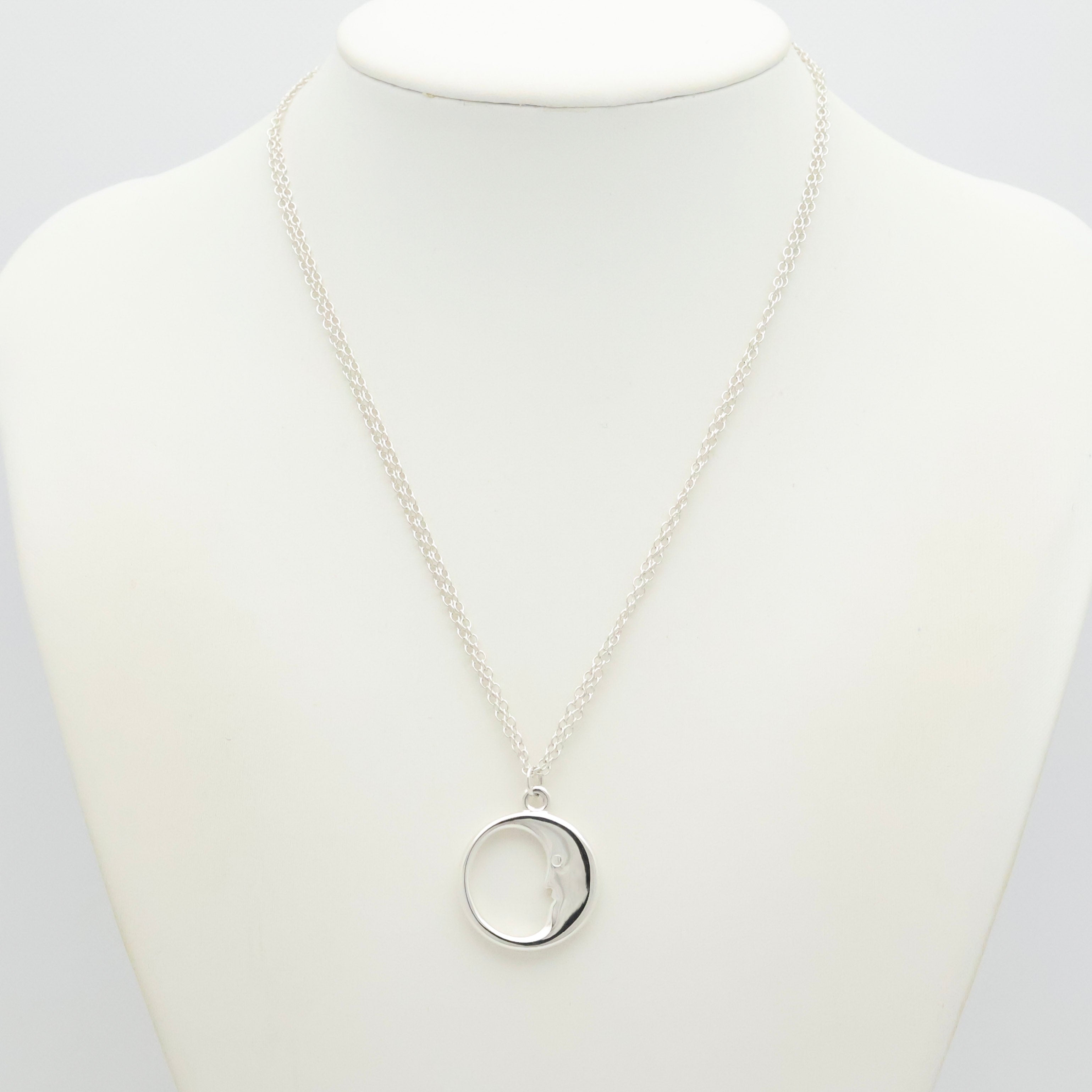 TIFFANY&Co. マンインザムーン ダブル チェーン ネックレス AG925