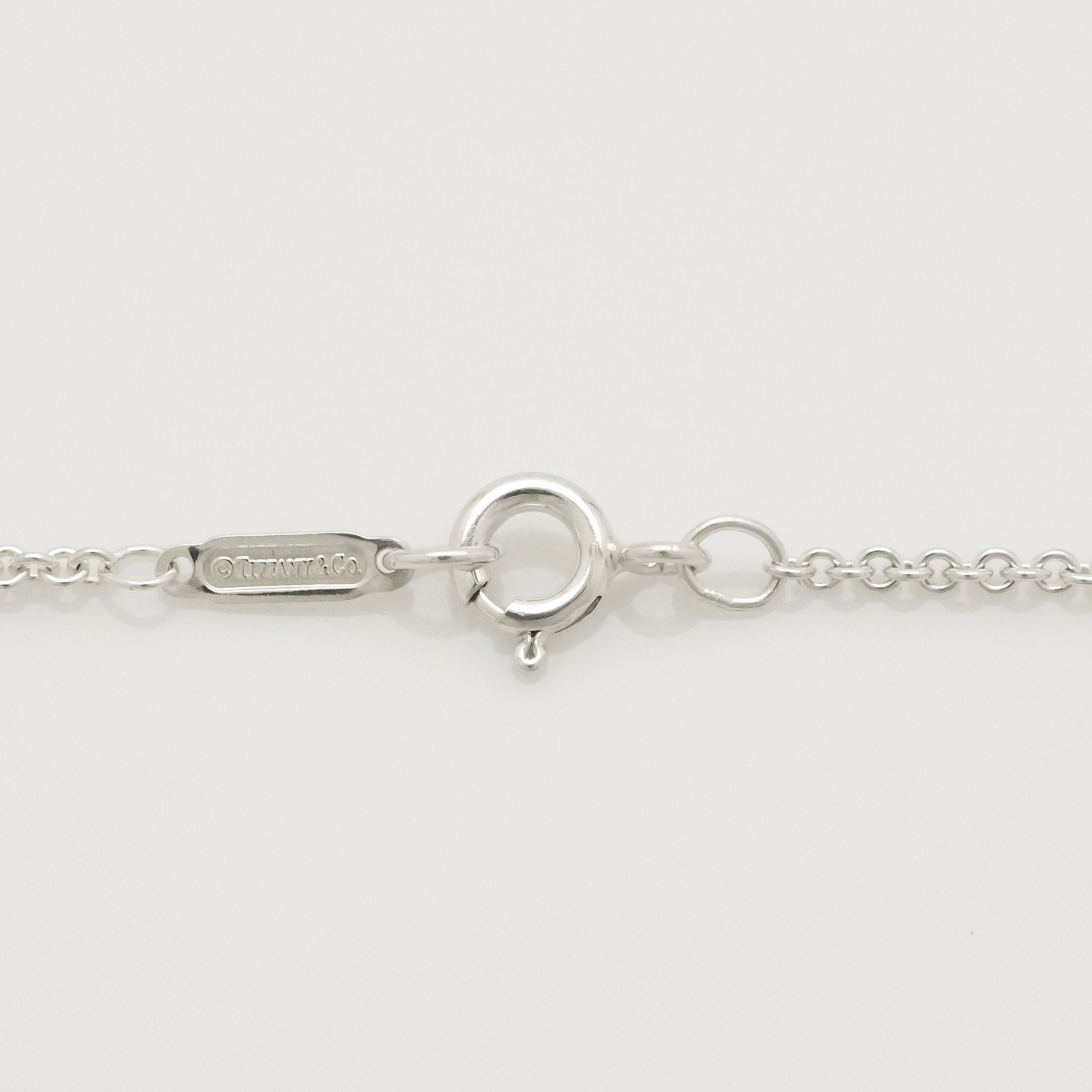 Tiffany & Co Triple Heart Plate Pendant Necklace Sterling Silver 925