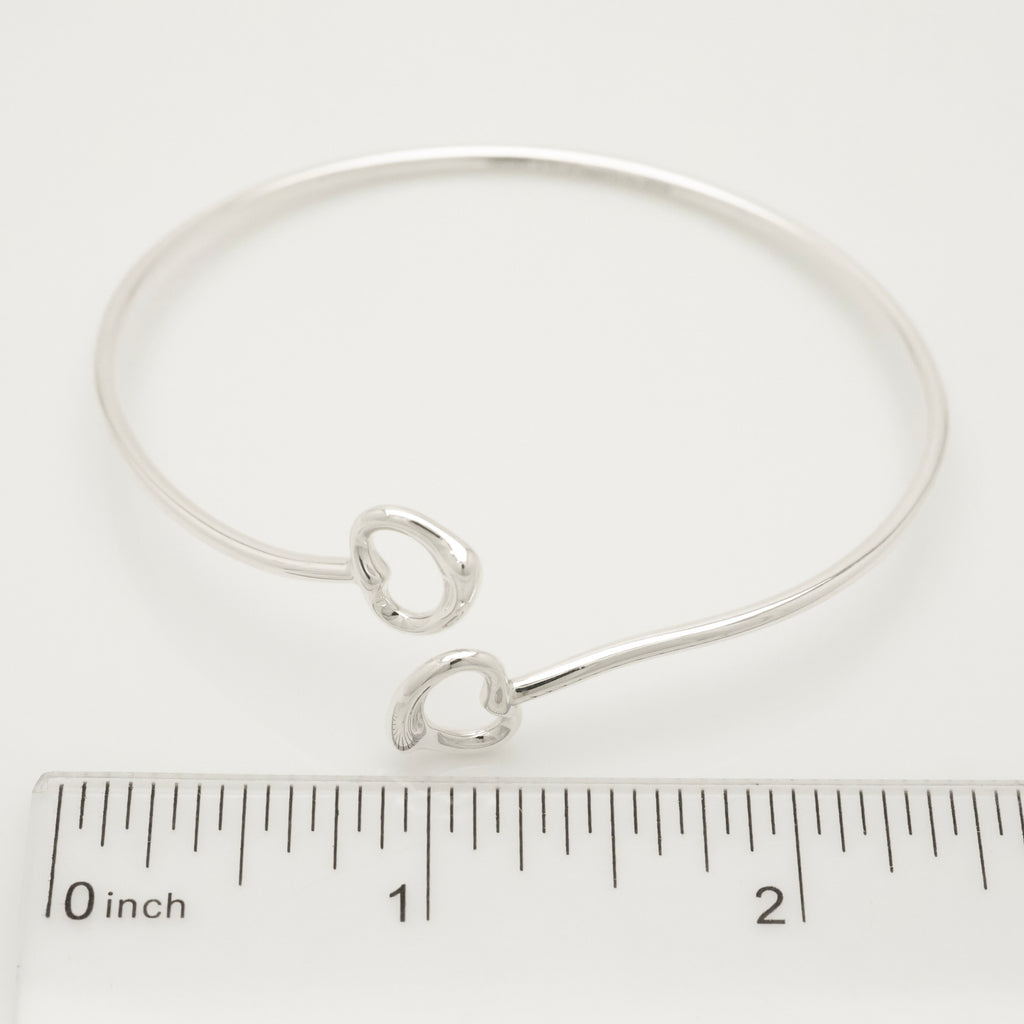 Tiffany & Co. Interlocking Double Loop Bangle Bracelet Sterling Silver 925