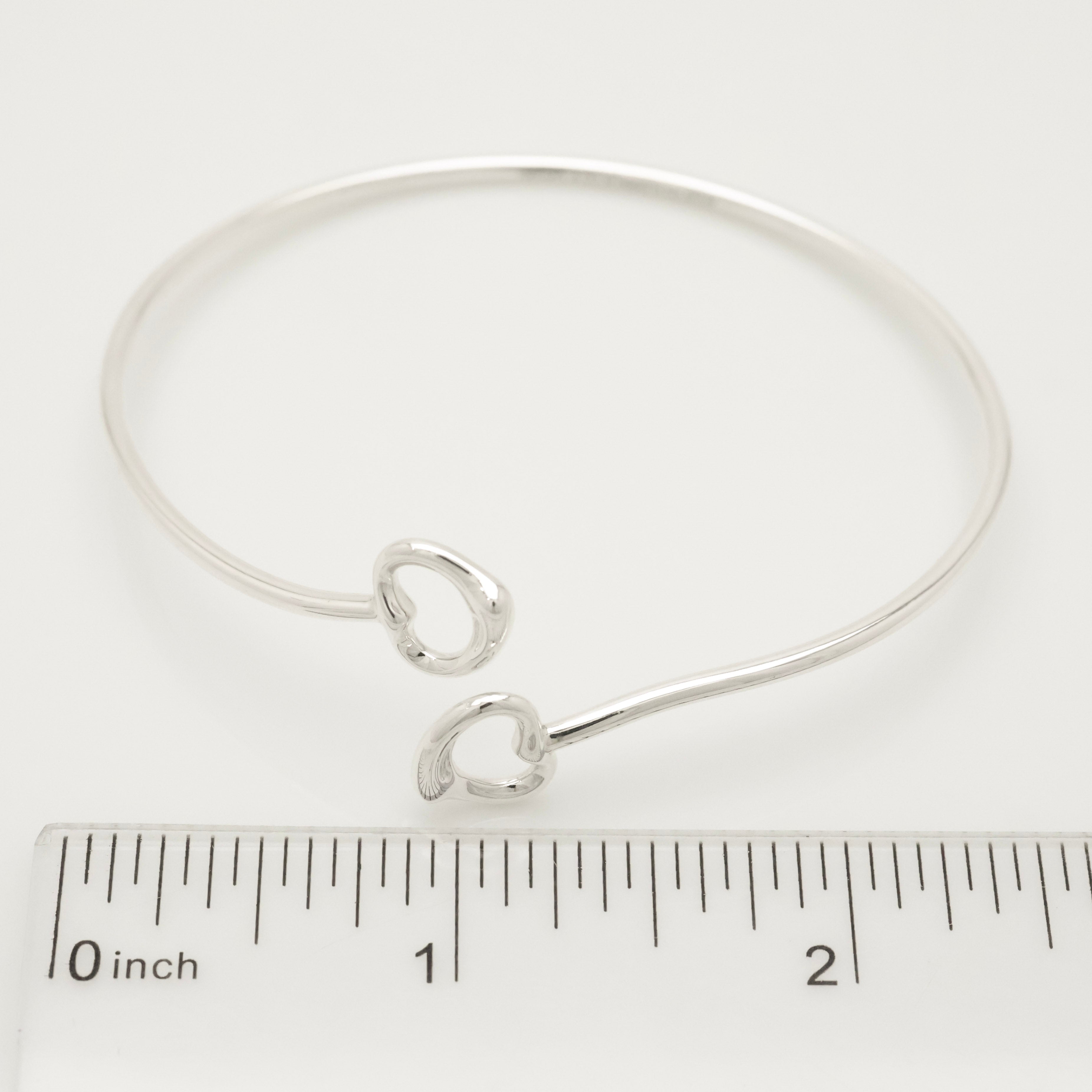 Tiffany & Co. Interlocking Double Loop Bangle Bracelet Sterling Silver 925