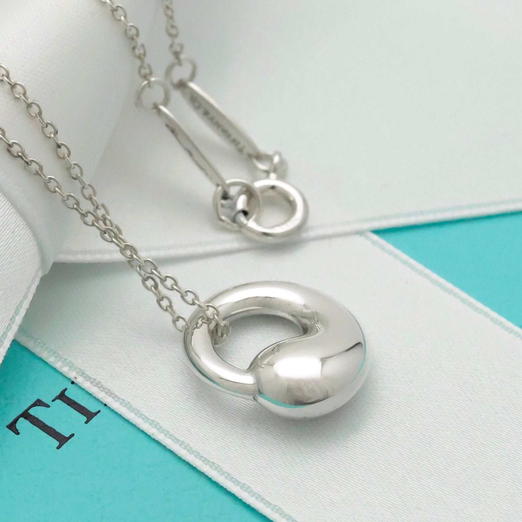Tiffany & Co. MEDIUM Eternal Circle Necklace Sterling Silver 925 