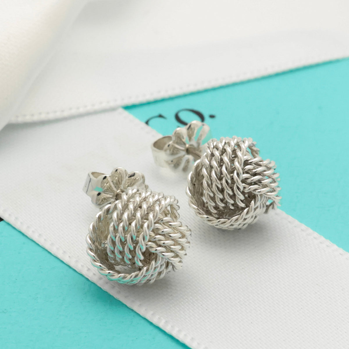 TIFFANY&Co. サマセット ツイスト ノット スタッド ピアス AG925