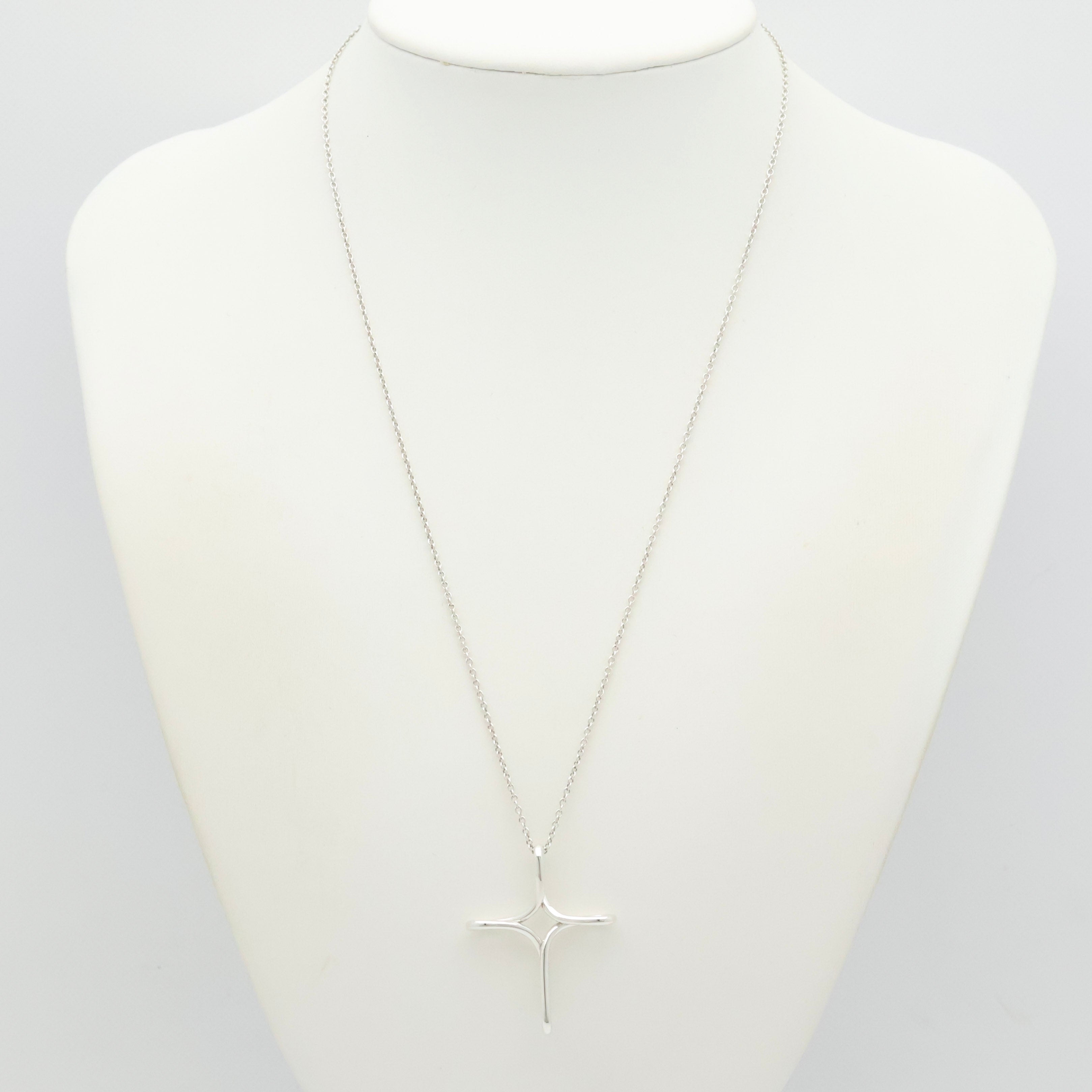 TIFFANY&Co. ラージ オープン クロス インフィニティ エルサペレッティ ネックレス AG925