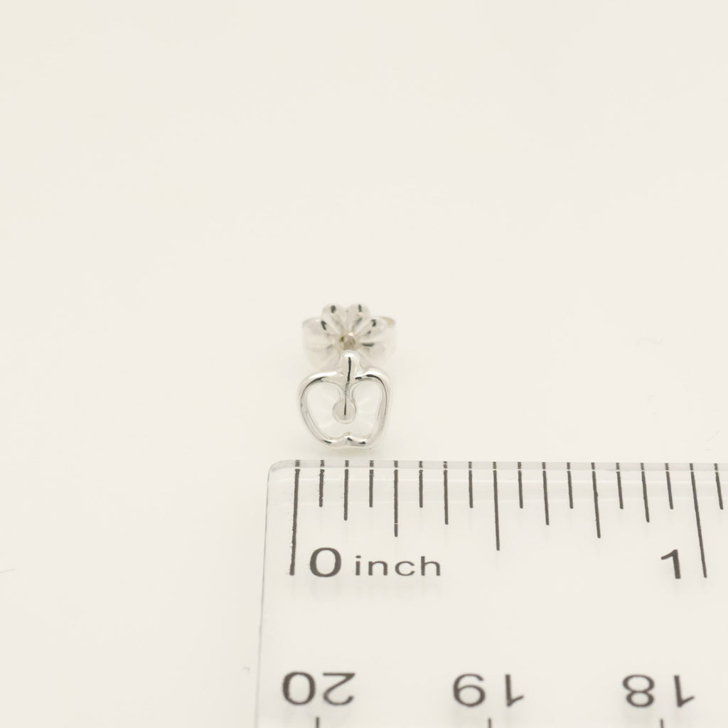 Tiffany & Co. Elsa Peretti Mini Apple Stud Earrings Sterling Silver 925