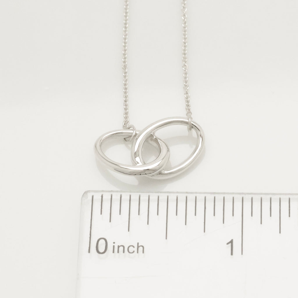  Tiffany & Co. Double Loop Necklace Pendant   Sterling Silver  925