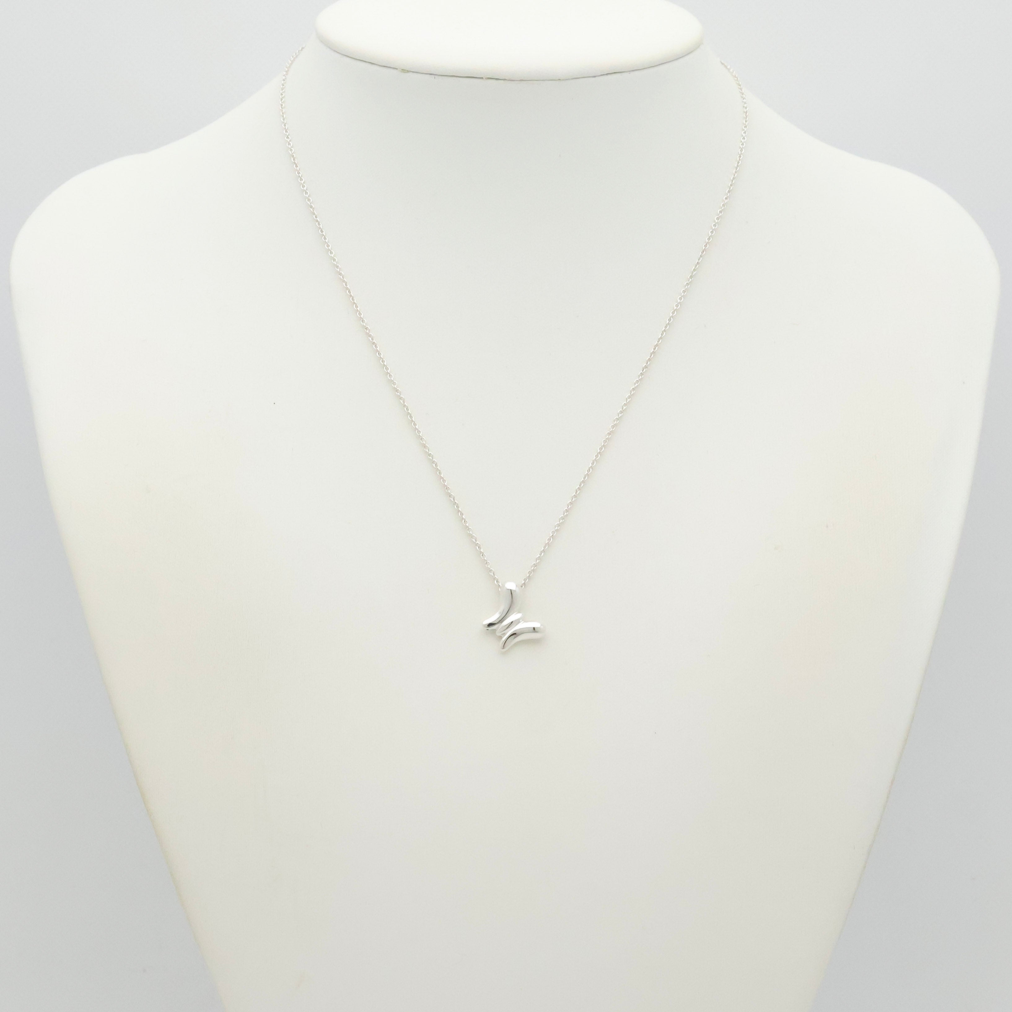 TIFFANY&Co. ミニ バタフライ 蝶 ネックレス AG925