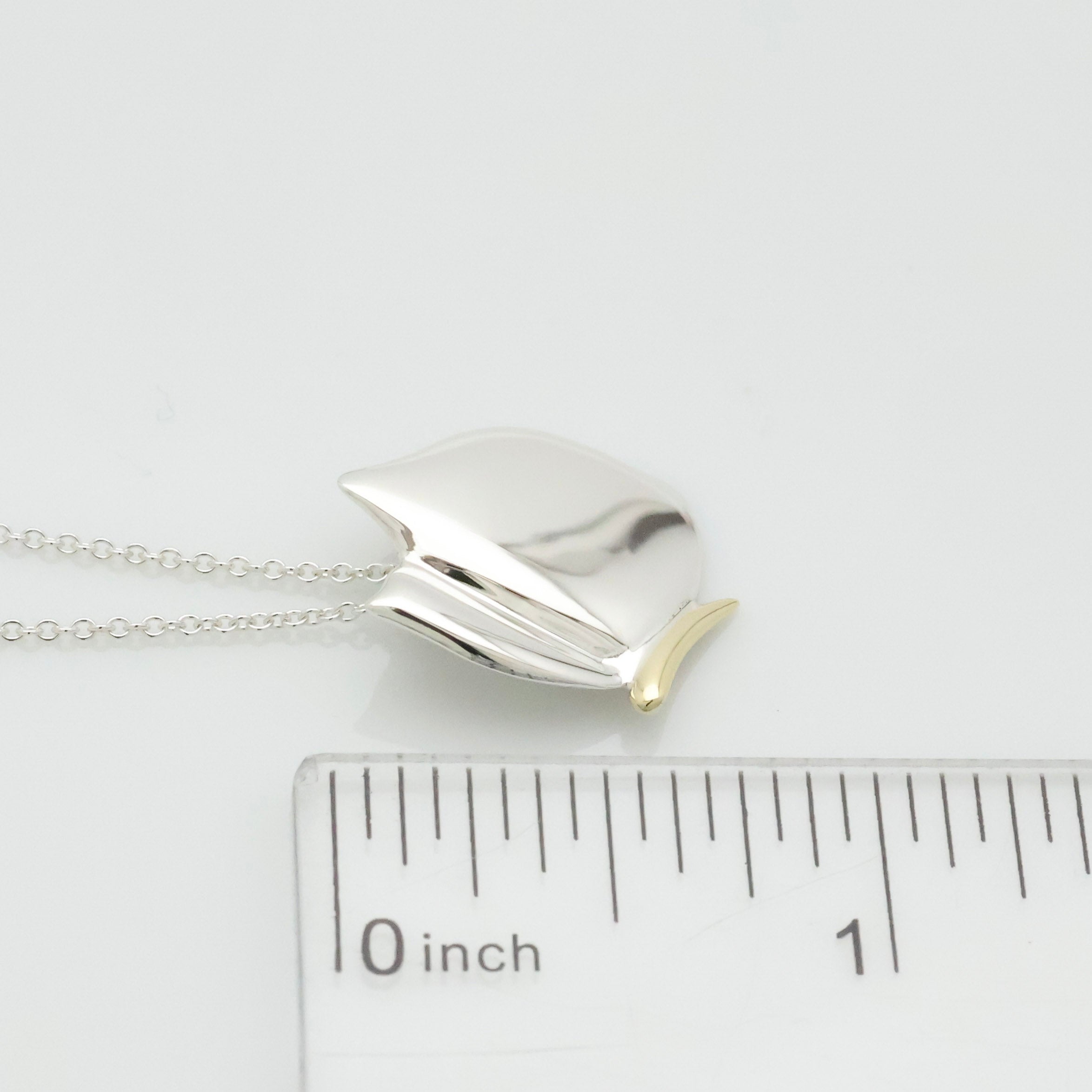 TIFFANY&Co. 蝶 バタフライ コンビ ネックレス AG925 AU750