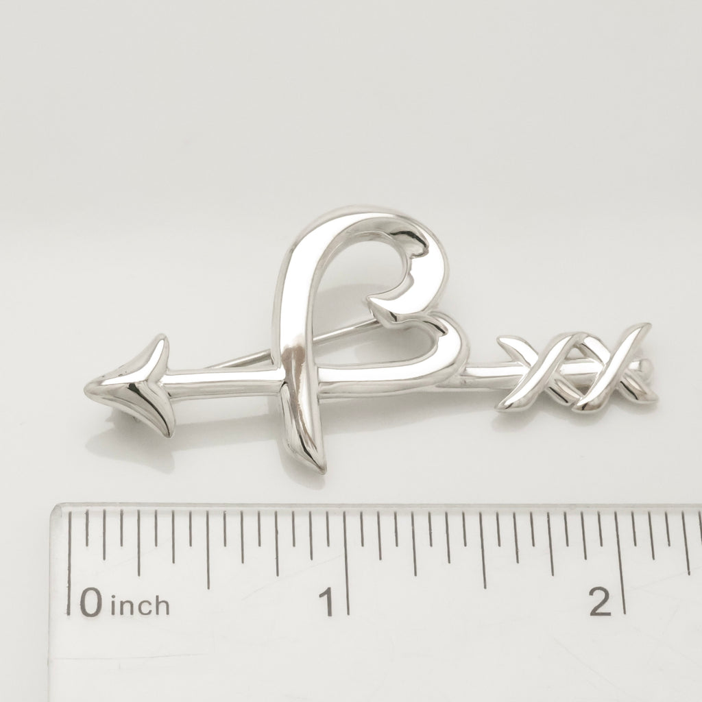 Tiffany & Co. Picasso Loving Heart Arrow Pin Brooch Sterling Silver 925