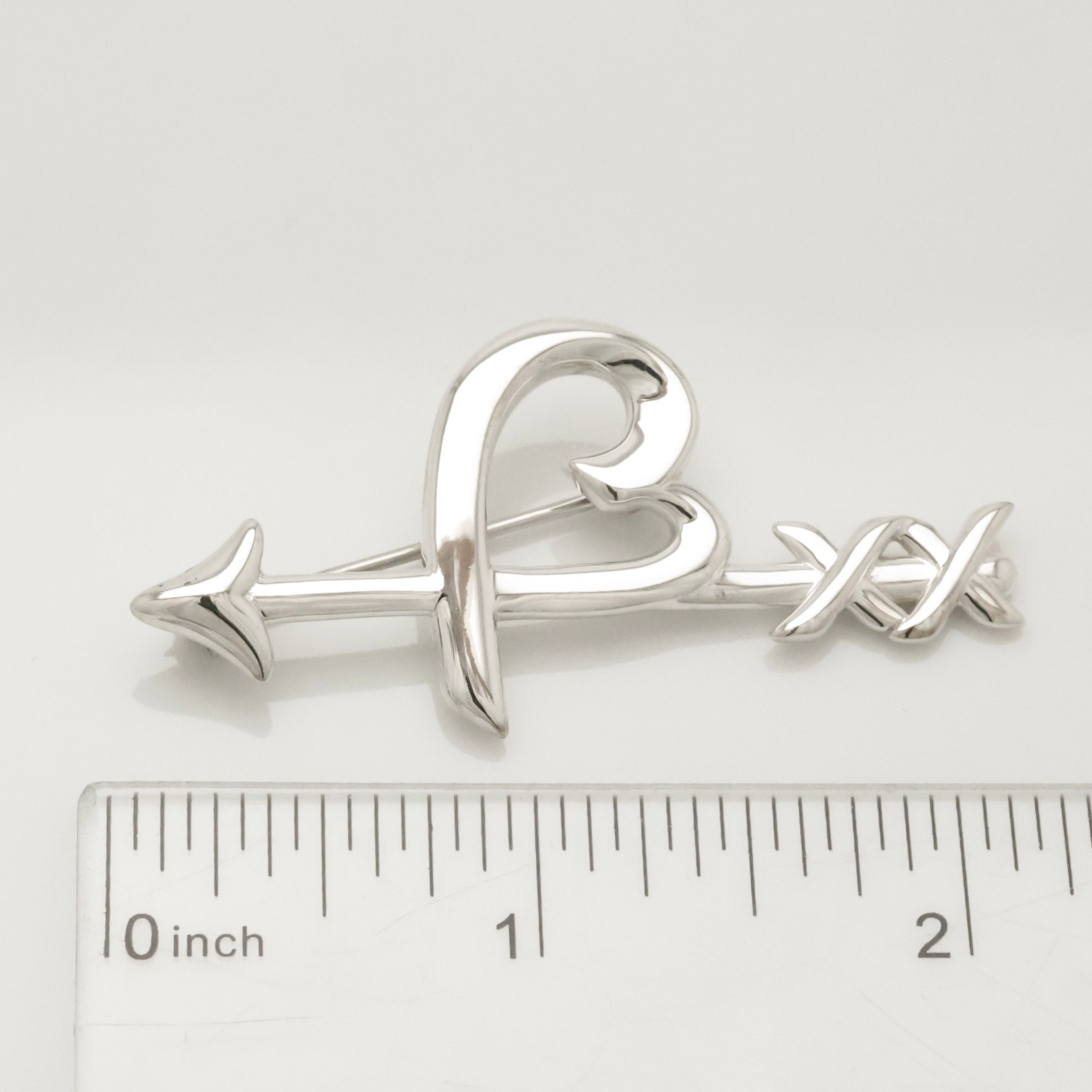 Tiffany & Co. Picasso Loving Heart Arrow Pin Brooch Sterling Silver 925