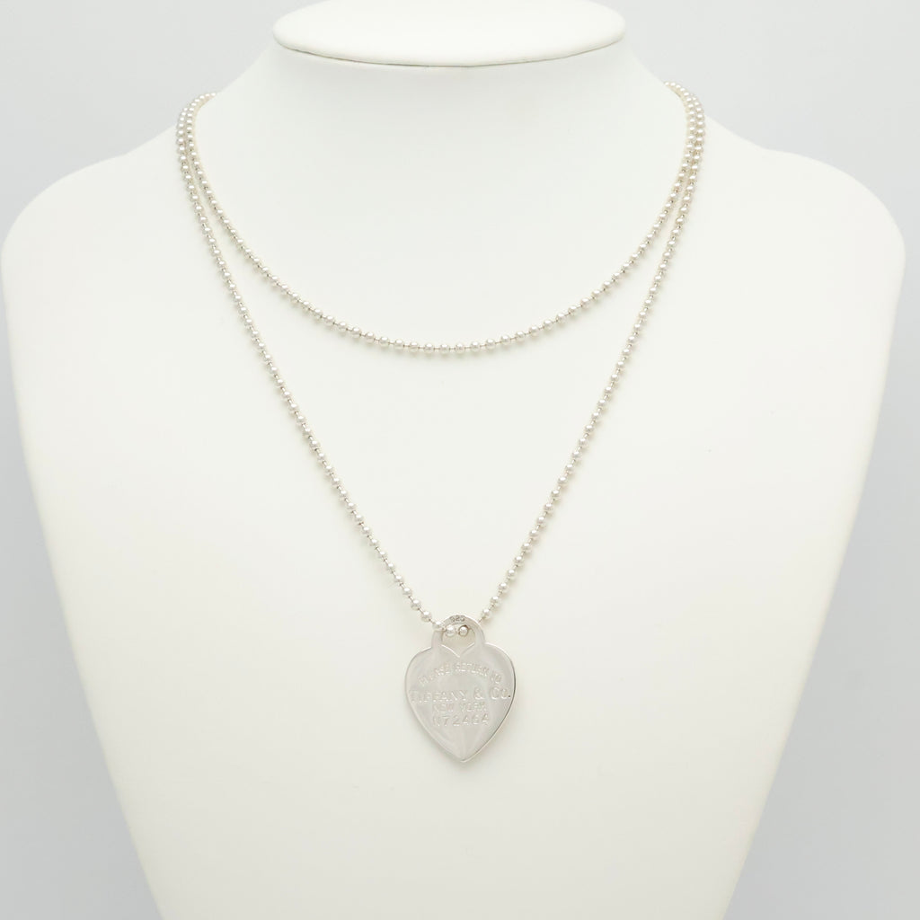 TIFFANY&Co. リターントゥ ティファニー ハート タグ ボール チェーン ネックレス AG925