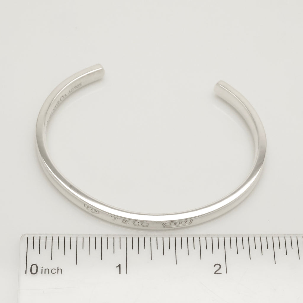Tiffany & Co. Interlocking Double Loop Bangle Bracelet Sterling Silver 925