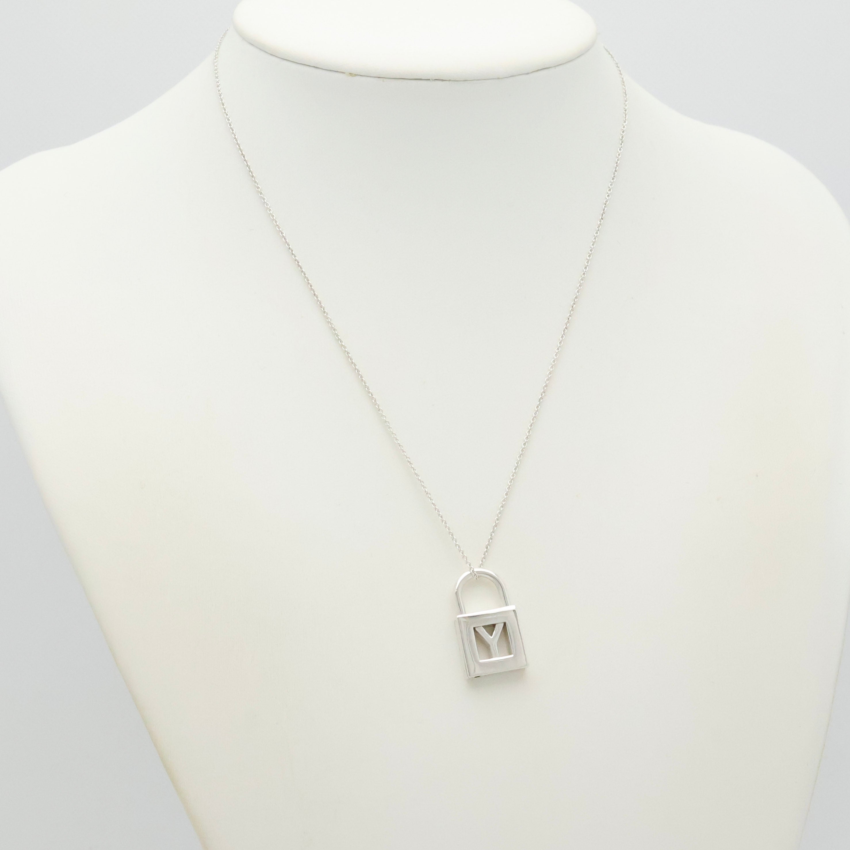 TIFFANY&Co. カデナ ロック アルファベット Y ネックレス AG925