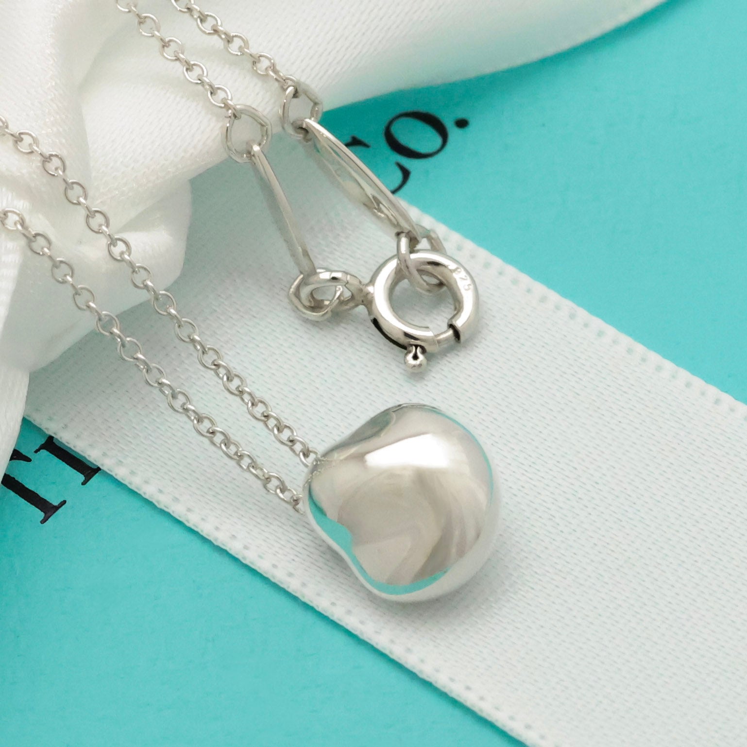 Tiffany & Co. Elsa Peretti Nugget Necklace Sterling Silver 925 