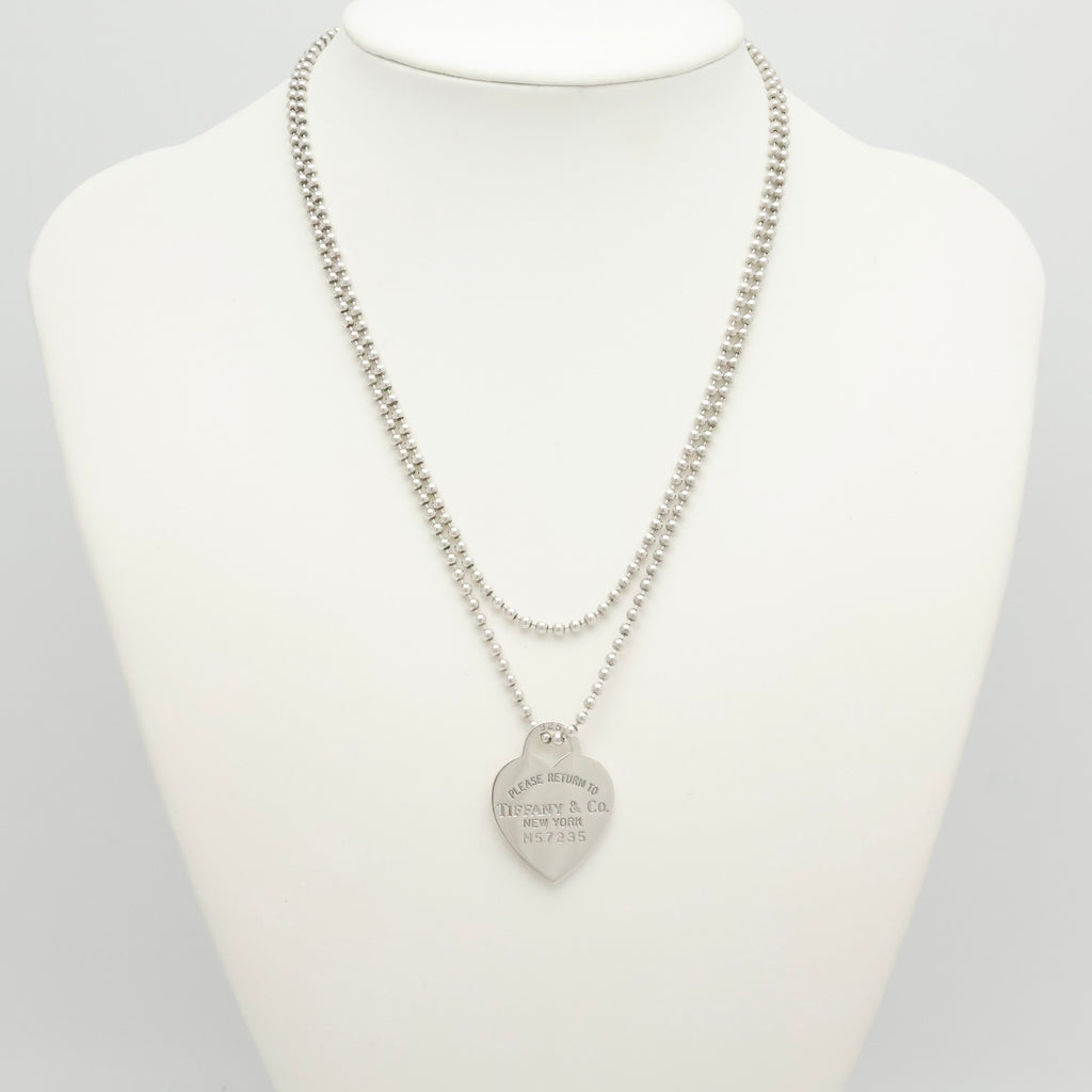 TIFFANY&Co. リターントゥ ティファニー ハート タグ ボール チェーン ネックレス AG925