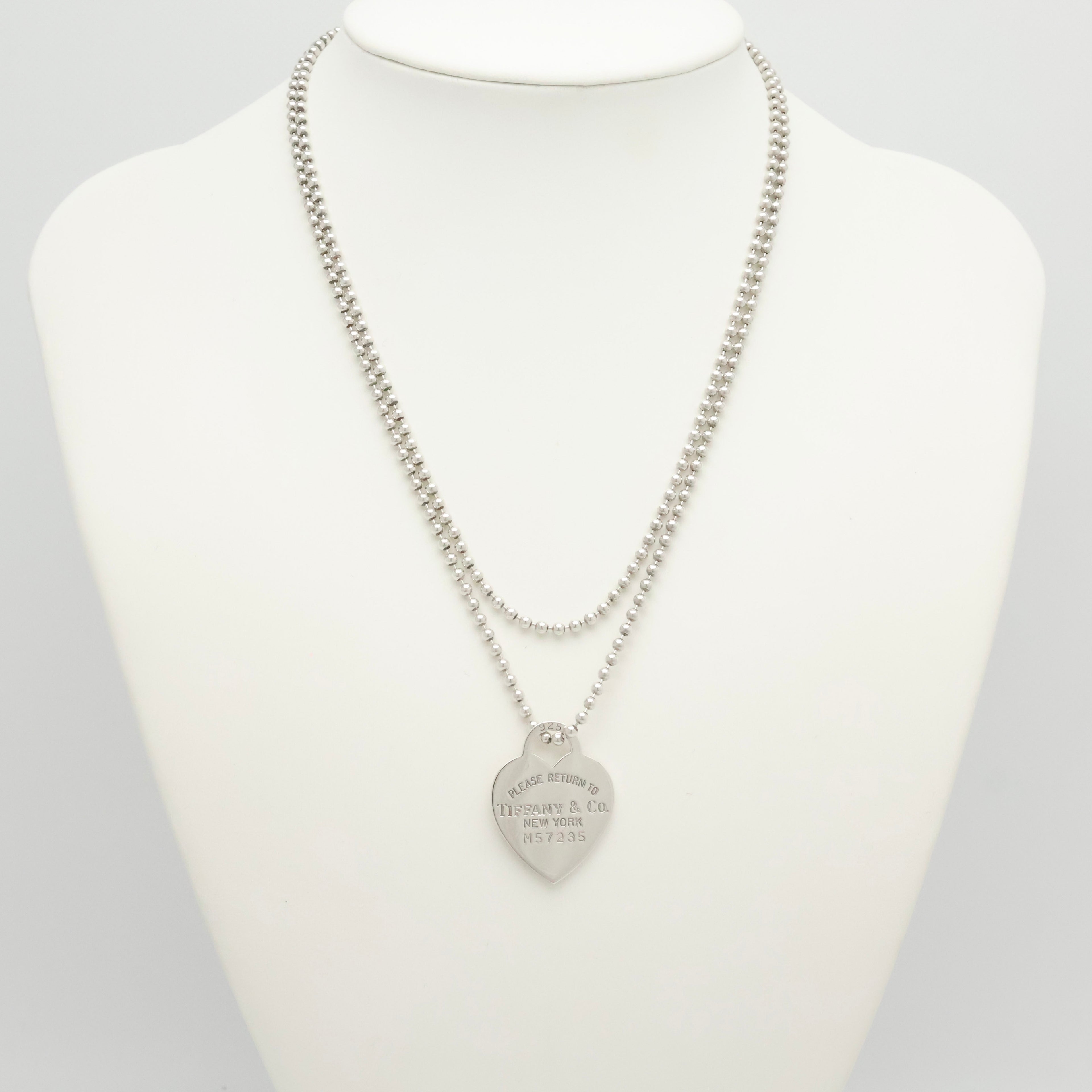 TIFFANY&Co. リターントゥ ティファニー ハート タグ ボール チェーン ネックレス AG925