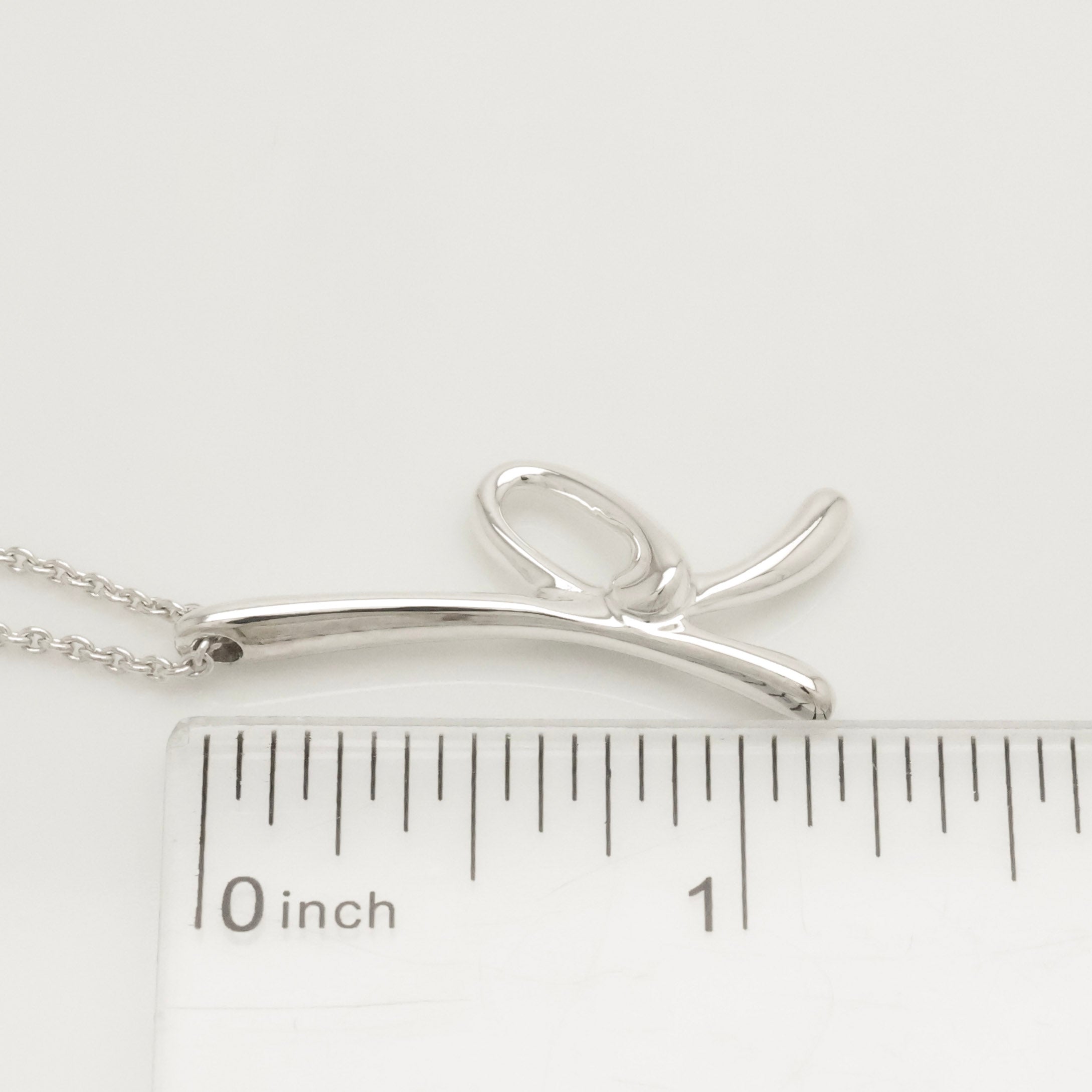 Tiffany & Co. Initial Letter "K" Pendant Necklace Sterling Silver 925