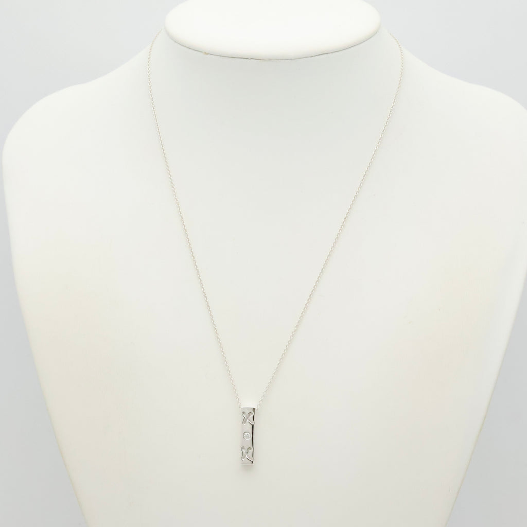 TIFFANY&Co. キス バー パロマピカソ 1P ダイヤモンド ネックレス AG925