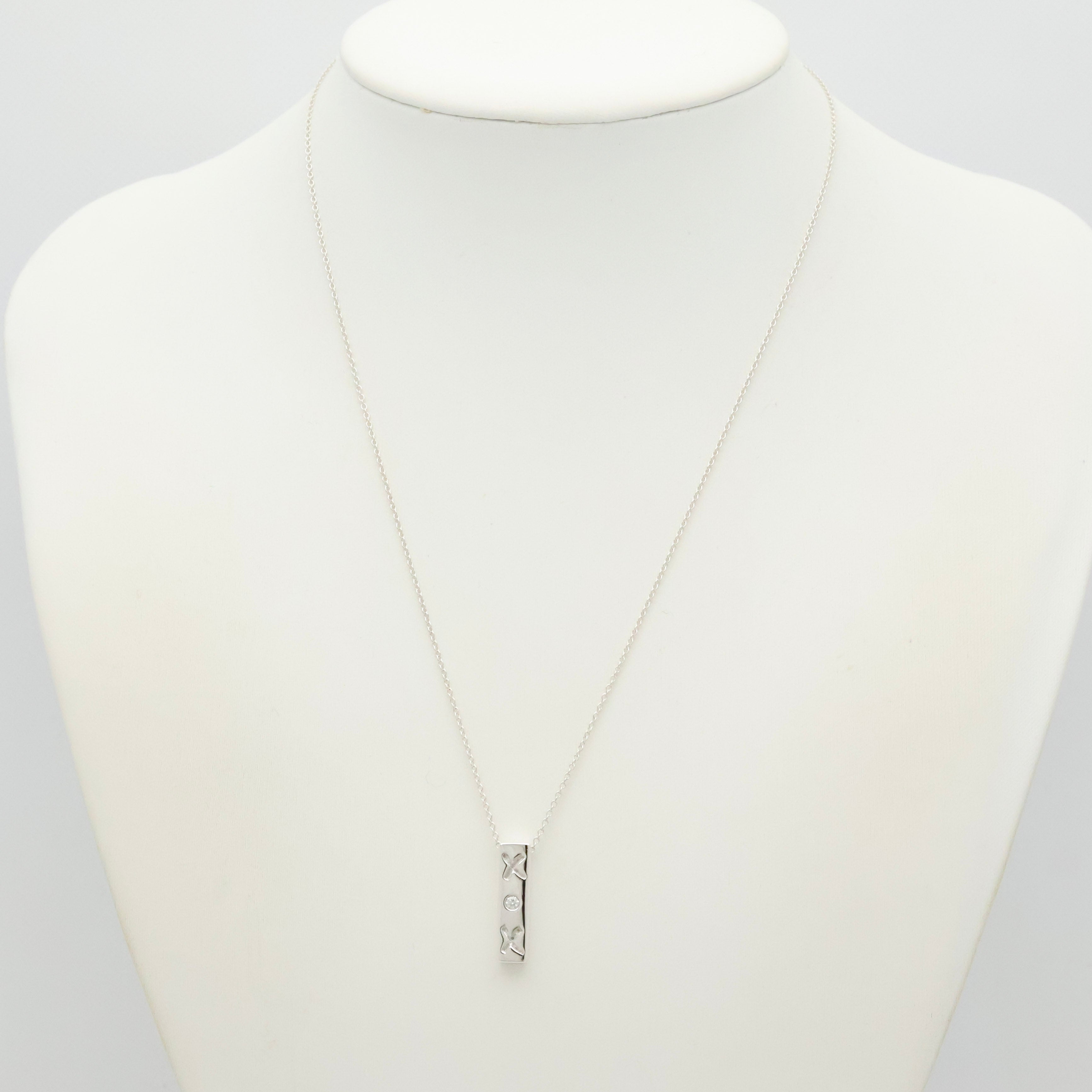 TIFFANY&Co. キス バー パロマピカソ 1P ダイヤモンド ネックレス AG925