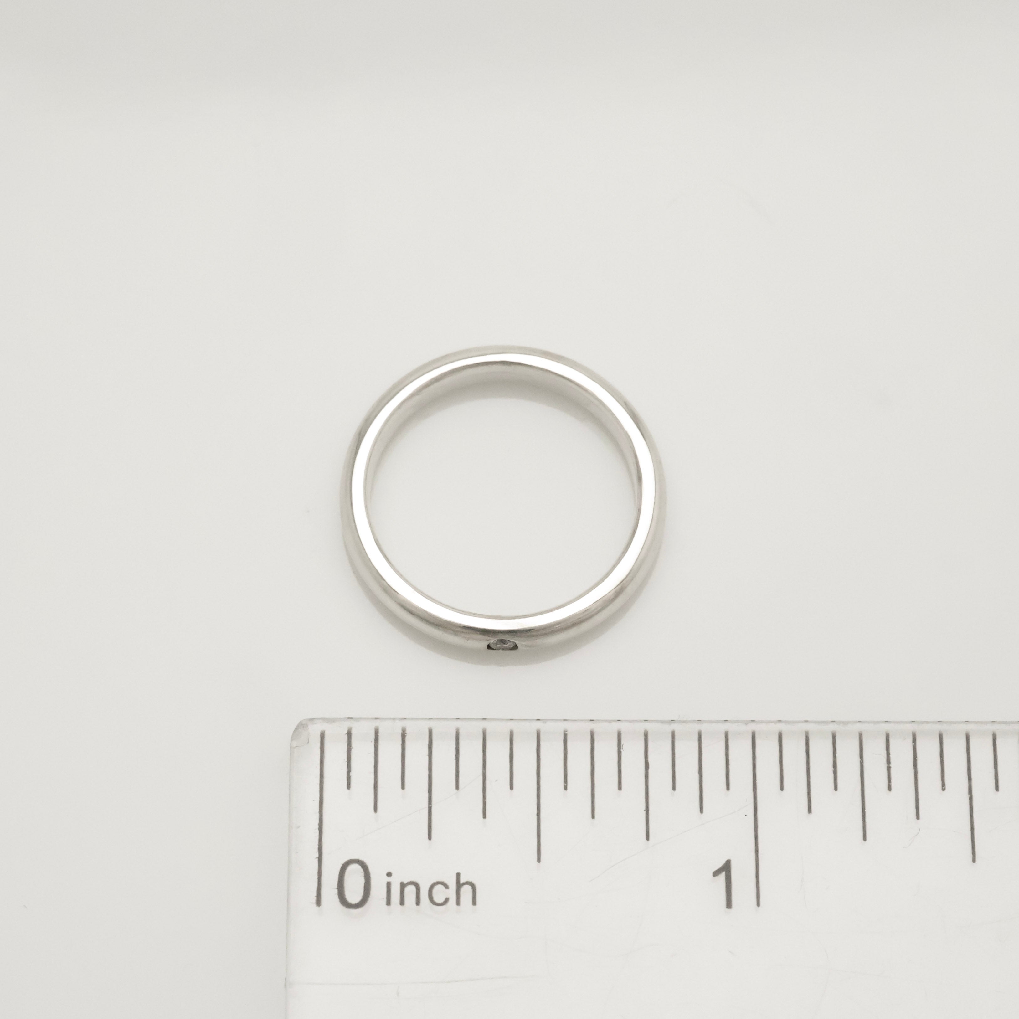 Tiffany & Co. Diamond Stacking Band Ring  Sterling Silver 925 