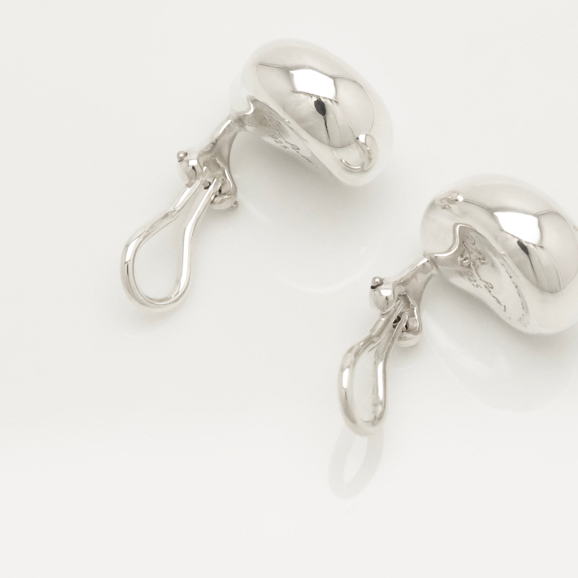 Tiffany & Co. Elsa Peretti Nugget Clip-On Earrings Sterling Silver 925 