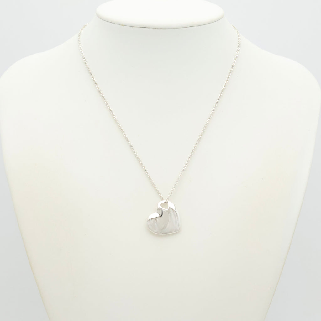 TIFFANY&Co. 2 ハート ステンシル カットアウト ネックレス AG925