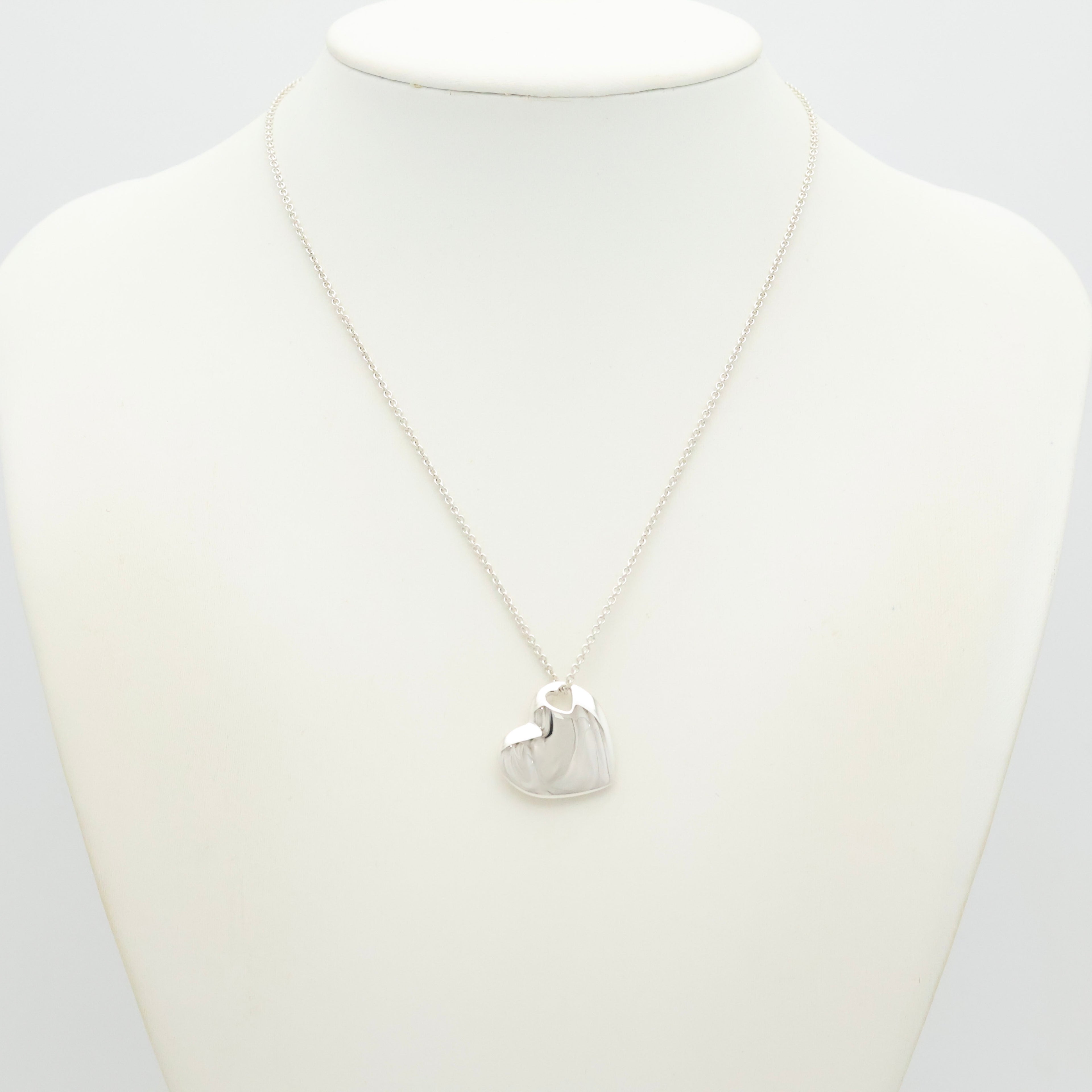 TIFFANY&Co. 2 ハート ステンシル カットアウト ネックレス AG925