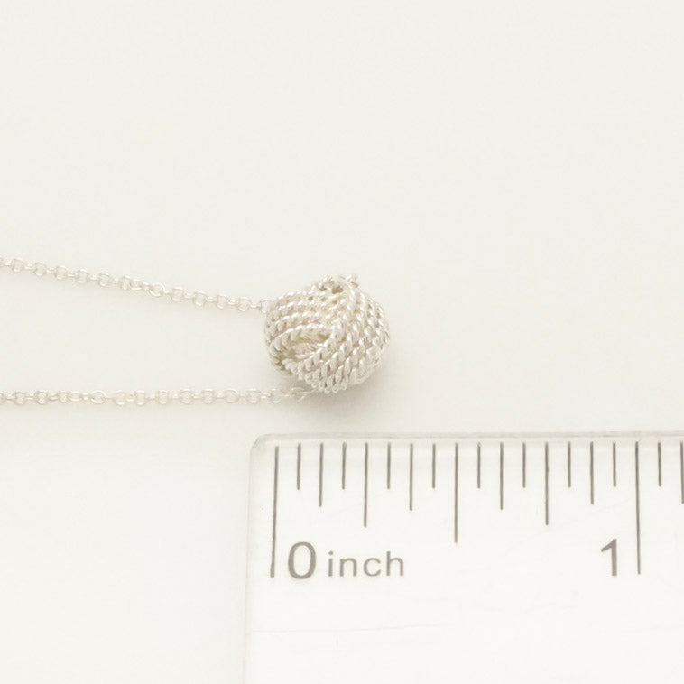 Tiffany & Co. Somerset Twist Knot Mesh Necklace Sterling Silver 925