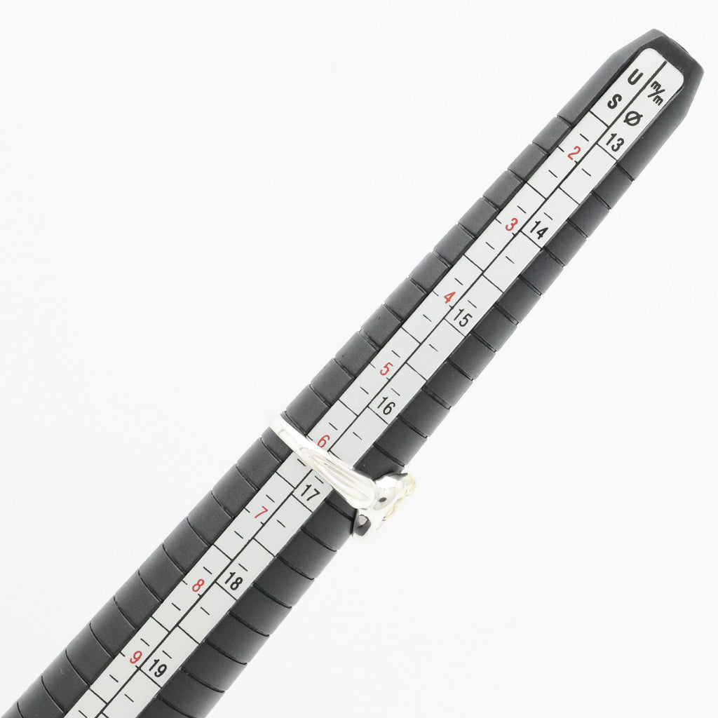 TIFFANY&Co. ハート リボン コンビ イエローゴールド リング 12 号 AG925 AU750