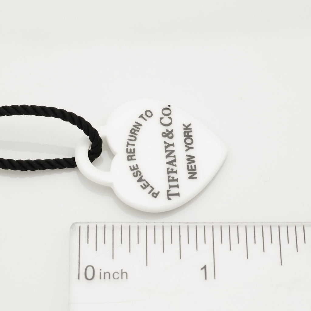 TIFFANY&Co. リターントゥ ティファニー ハート タグ ホワイト ボーン シルク コード ネックレス AG925