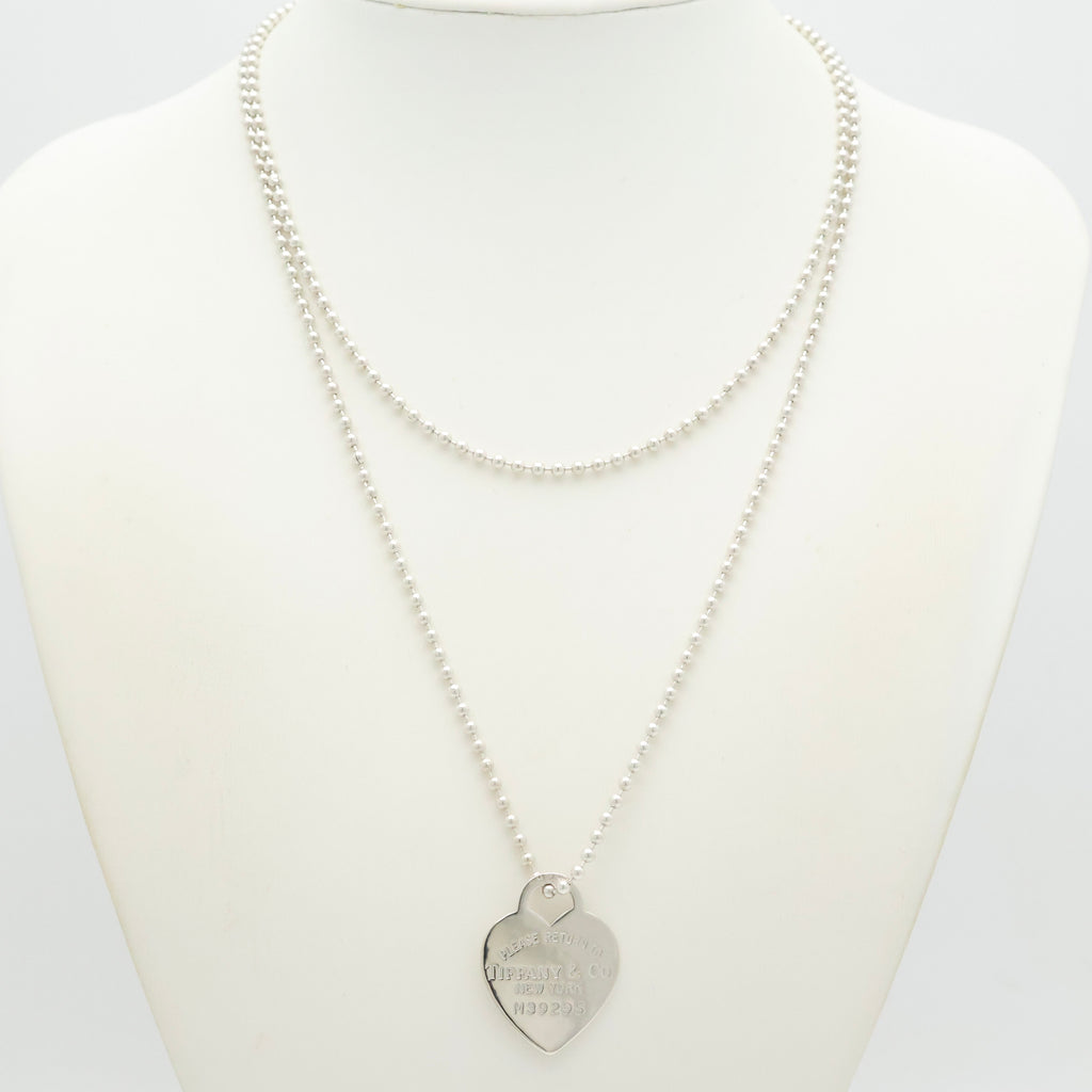 TIFFANY&Co. リターントゥ ティファニー ハート タグ ボール チェーン ネックレス AG925