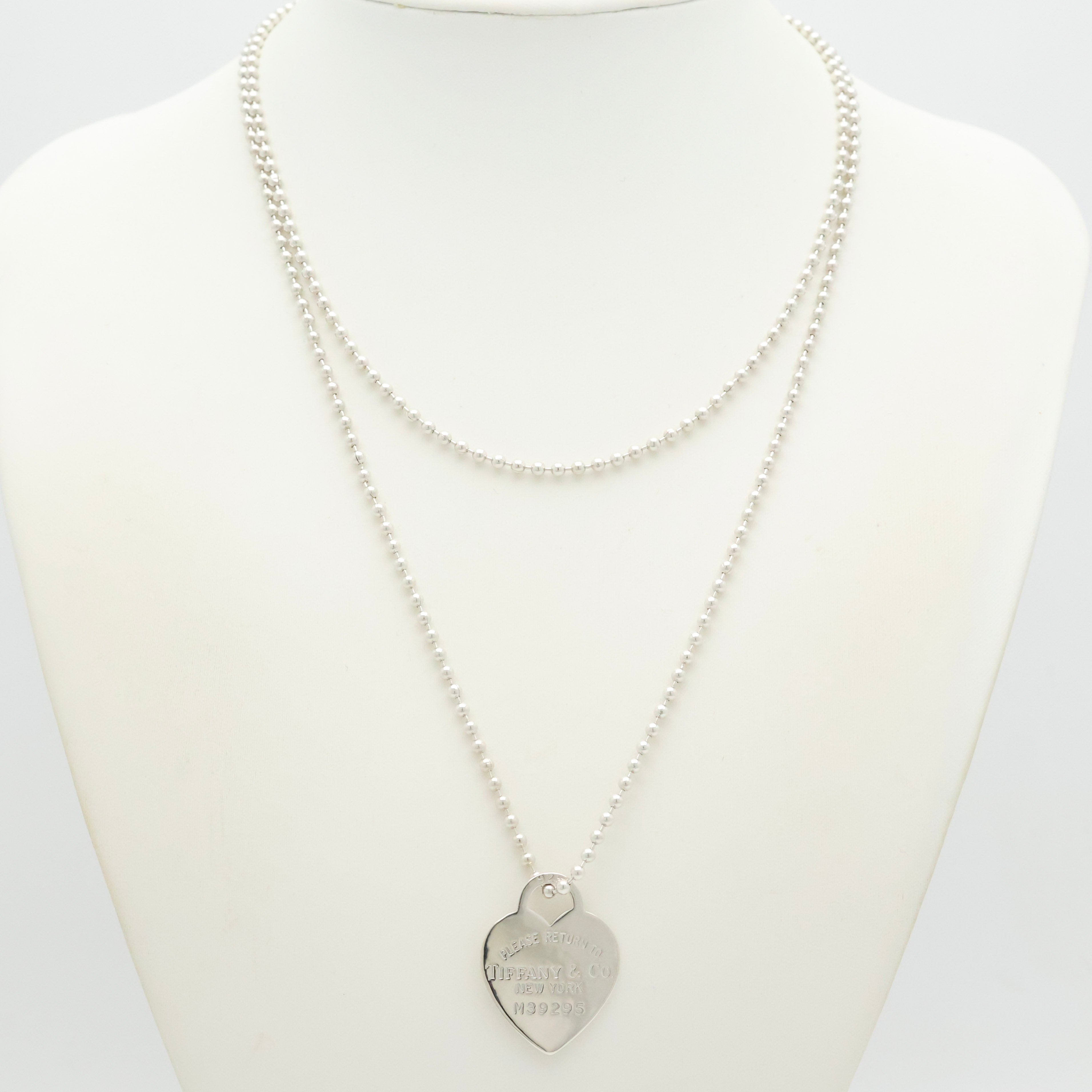 TIFFANY&Co. リターントゥ ティファニー ハート タグ ボール チェーン ネックレス AG925