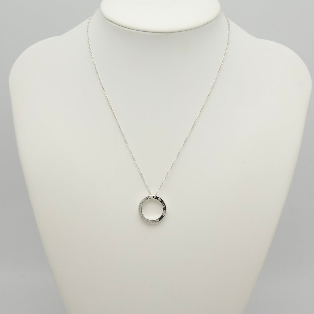 Tiffany & Co. Round Circle Pendant Necklace Sterling Silver 925