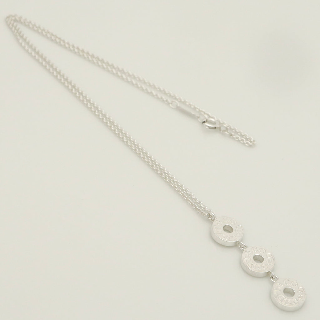 Tiffany & Co. 1837 Triple 3 Circle Pendant Necklace Sterling Silver 925