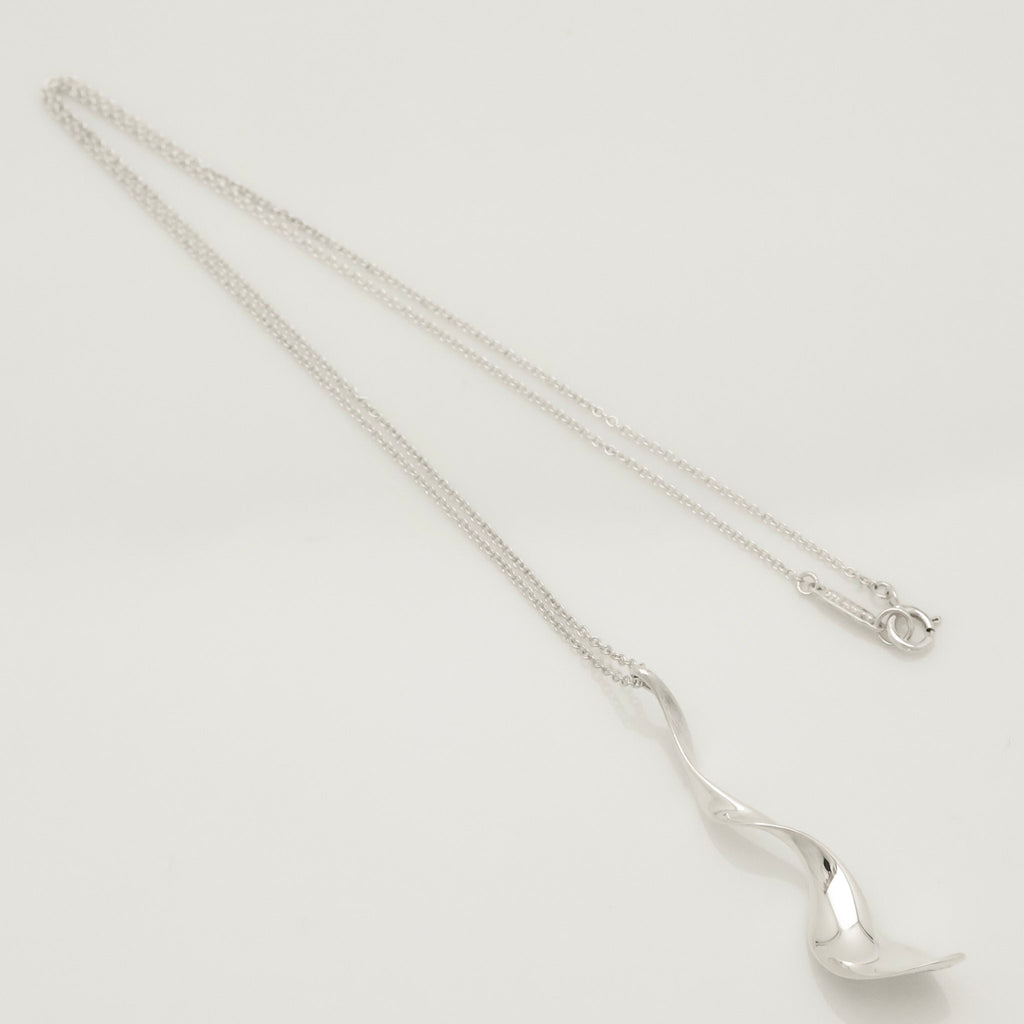 Tiffany & Co. Frank Gehry Orchid Drop Pendant Necklace Sterling Silver 925