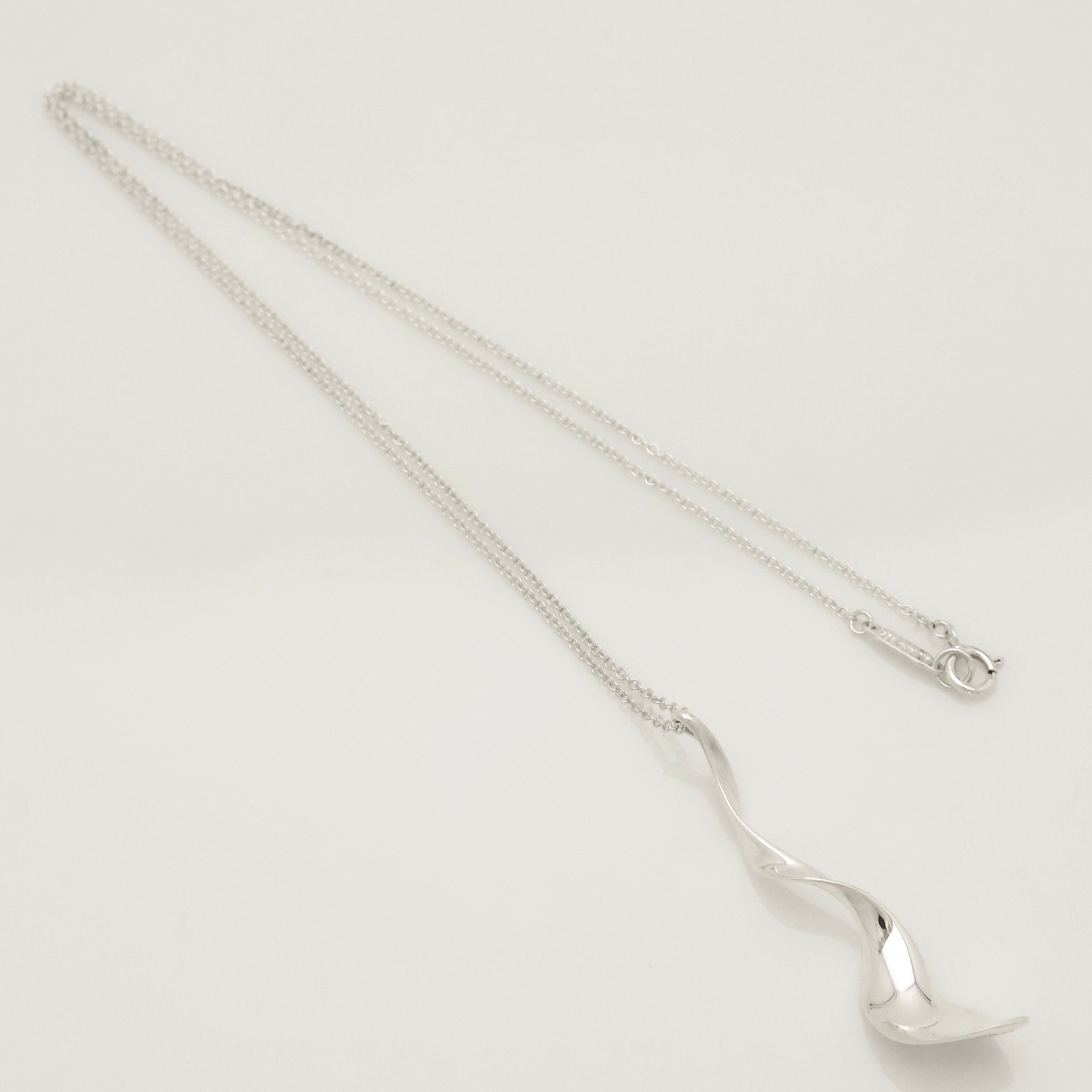 Tiffany & Co. Frank Gehry Orchid Drop Pendant Necklace Sterling Silver 925