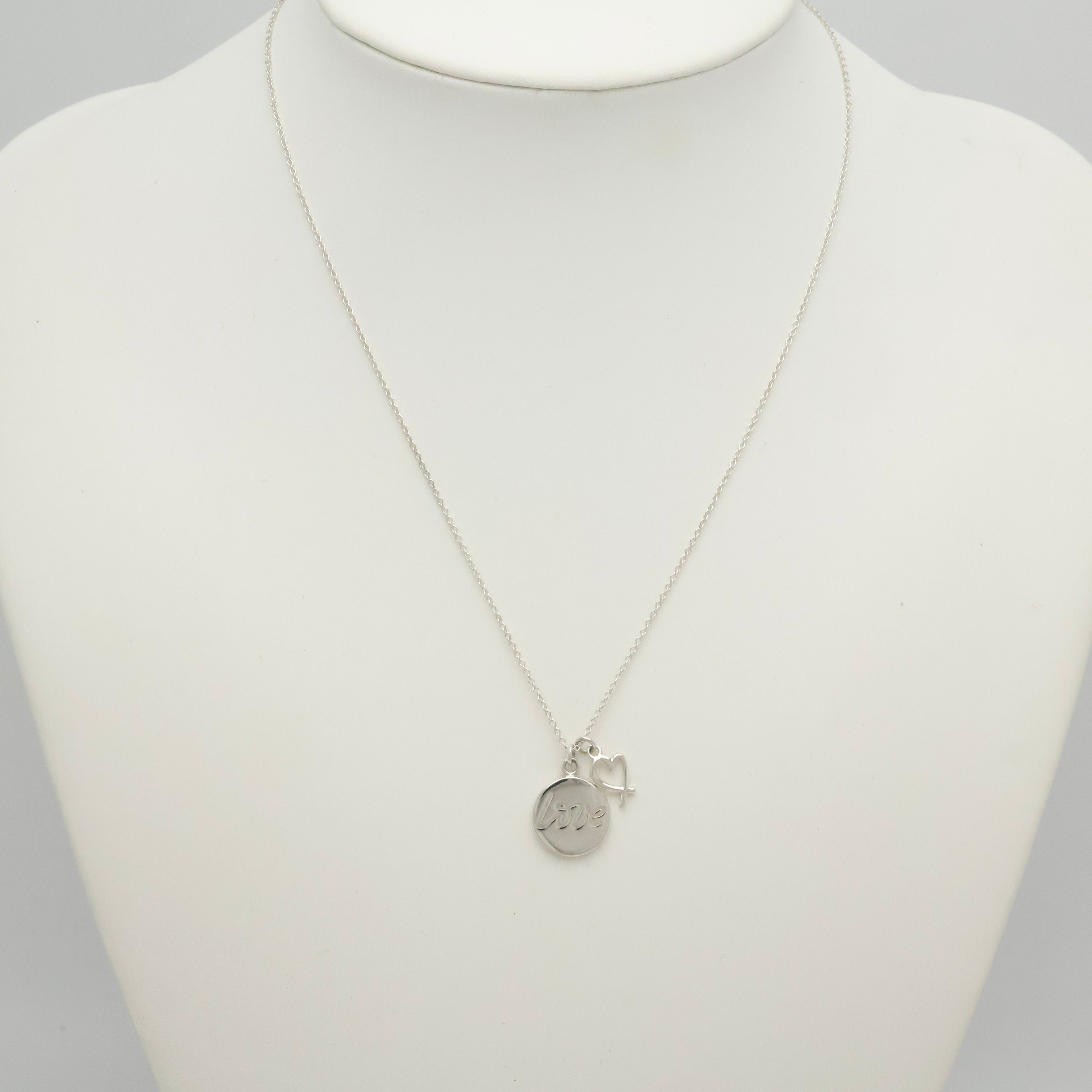 TIFFANY&Co. ノーツ LOVE ディスク ＆ ラビング ハート パロマピカソ ネックレス AG925