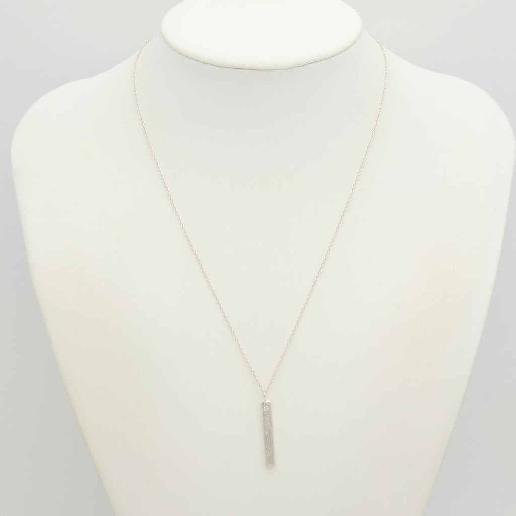 TIFFANY&Co. ノーツ バー 1P ダイヤモンド ネックレス AG925