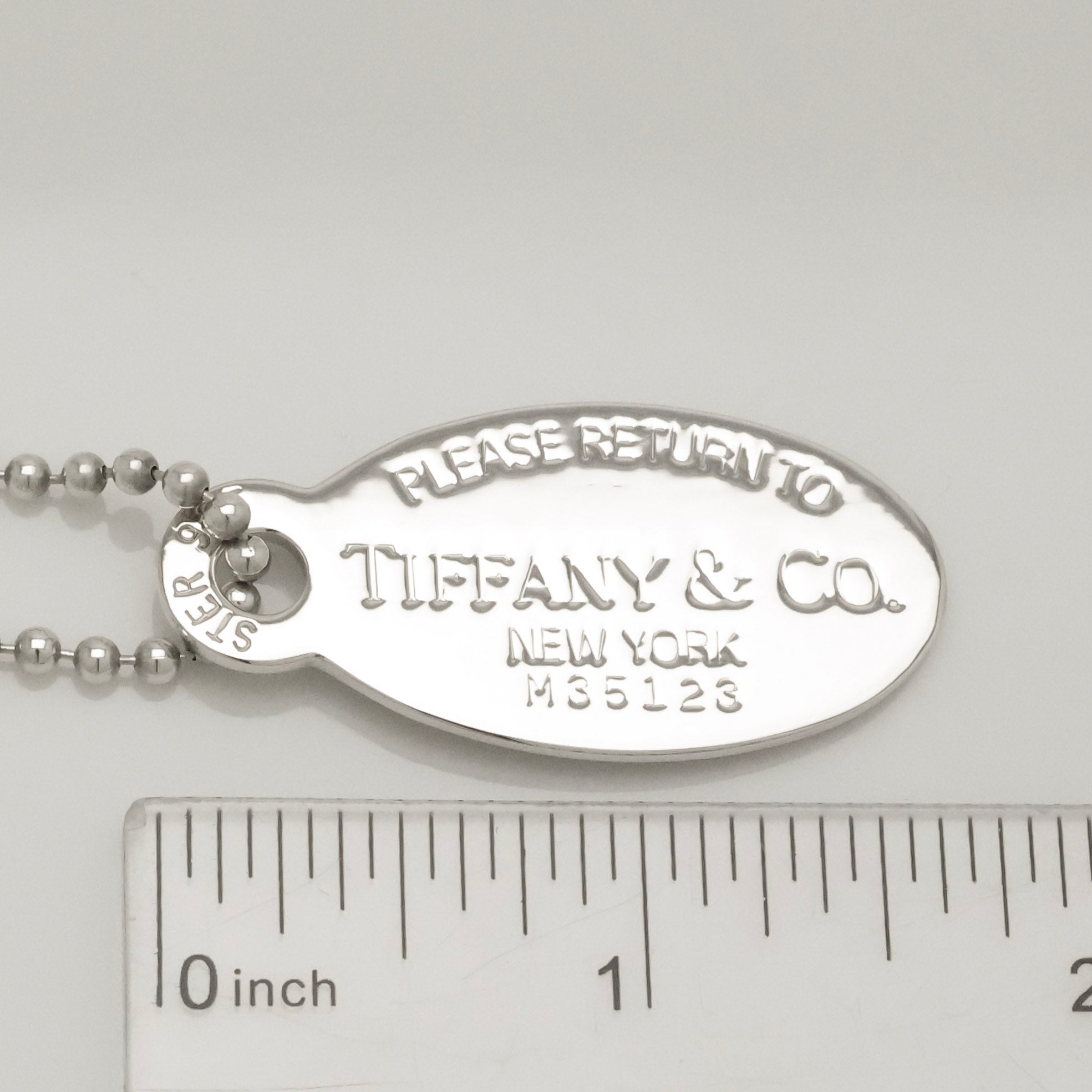 TIFFANY&Co.リターントゥ ティファニー オーバル タグ ボール チェーン ネックレス AG925